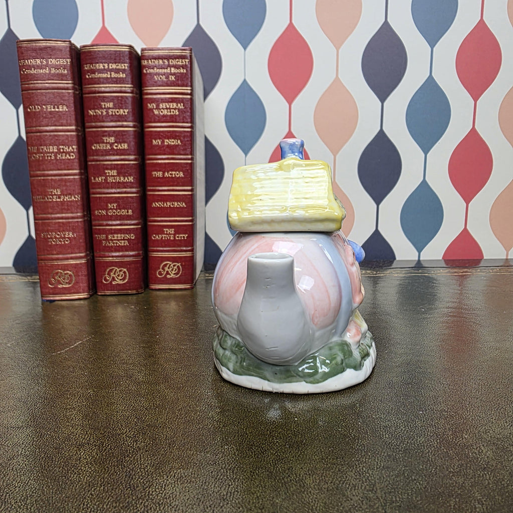 Hand Painted Ceramic Cottage House Teapot Vintage Novelty Teaware Collectible English Cottage Kitchen Decor