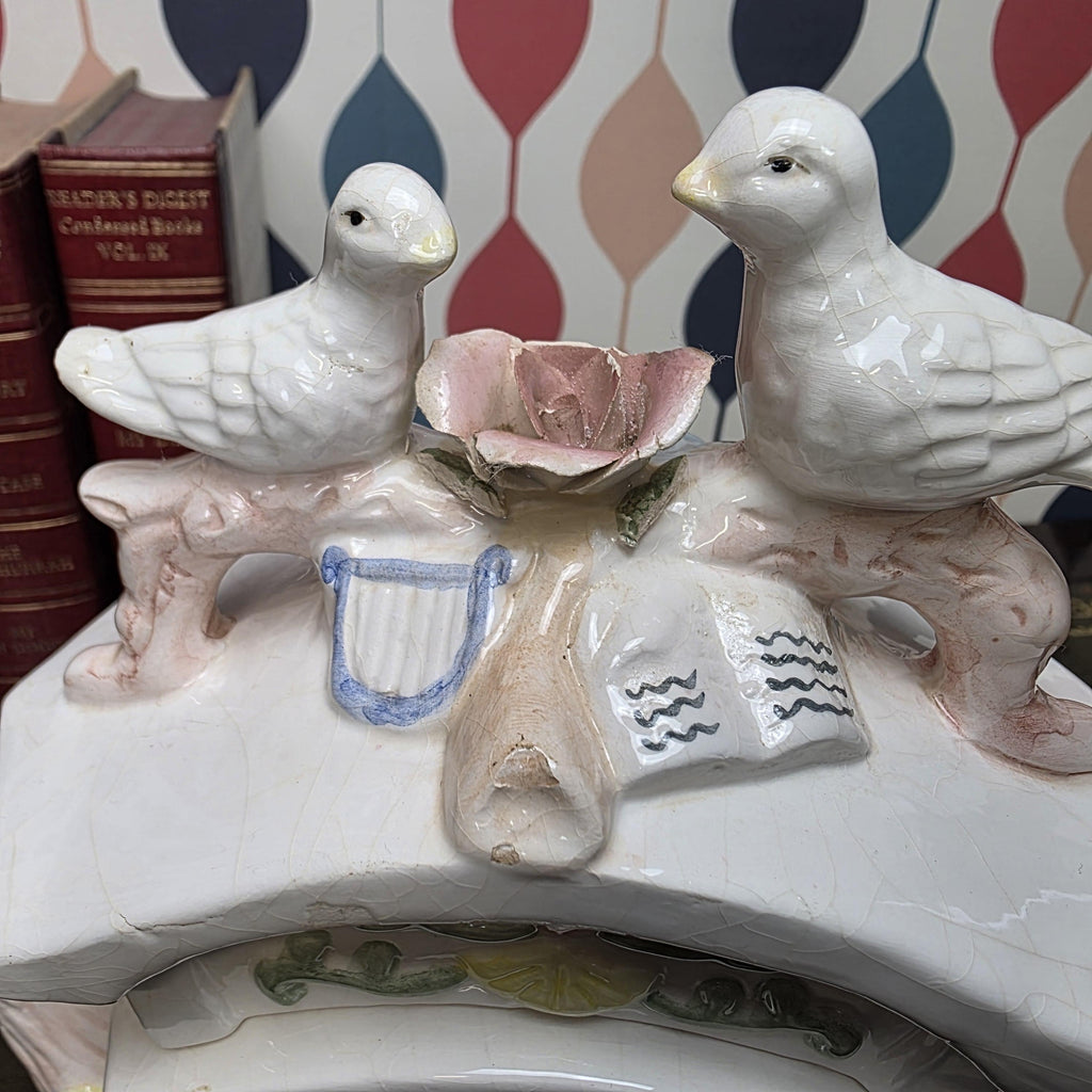 Vintage Bird Ceramic Cottage Dove Figurine Novelty Tea Pot Collectible Teaware Cottagecore Kitchen Decor