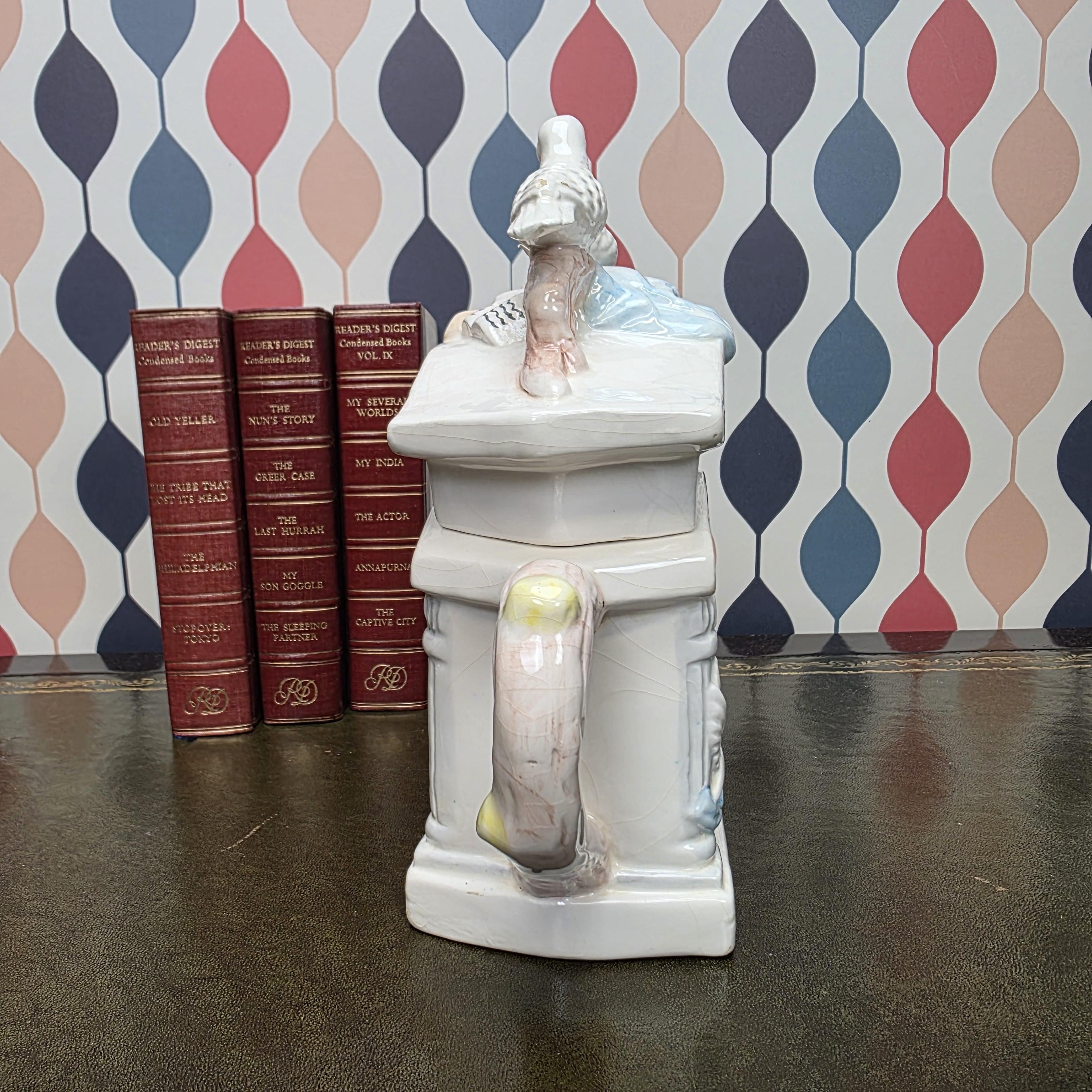 Vintage Bird Ceramic Cottage Dove Figurine Novelty Tea Pot Collectible Teaware Cottagecore Kitchen Decor