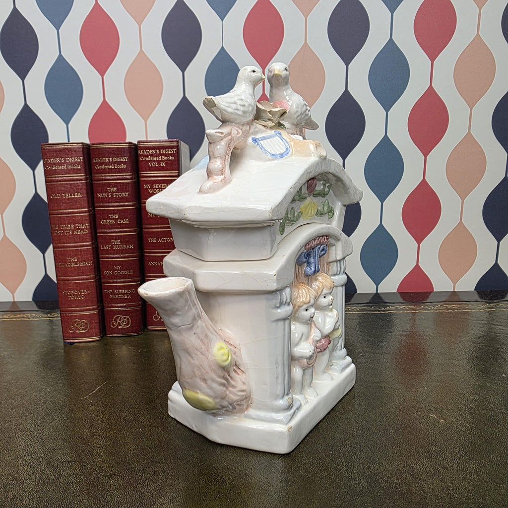 Vintage Bird Ceramic Cottage Dove Figurine Novelty Tea Pot Collectible Teaware Cottagecore Kitchen Decor