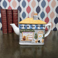 Cottage House Teapot Novelty Ceramic Ye Olde Tea Shoppe Collectible Kitchen Decor Tea Lover