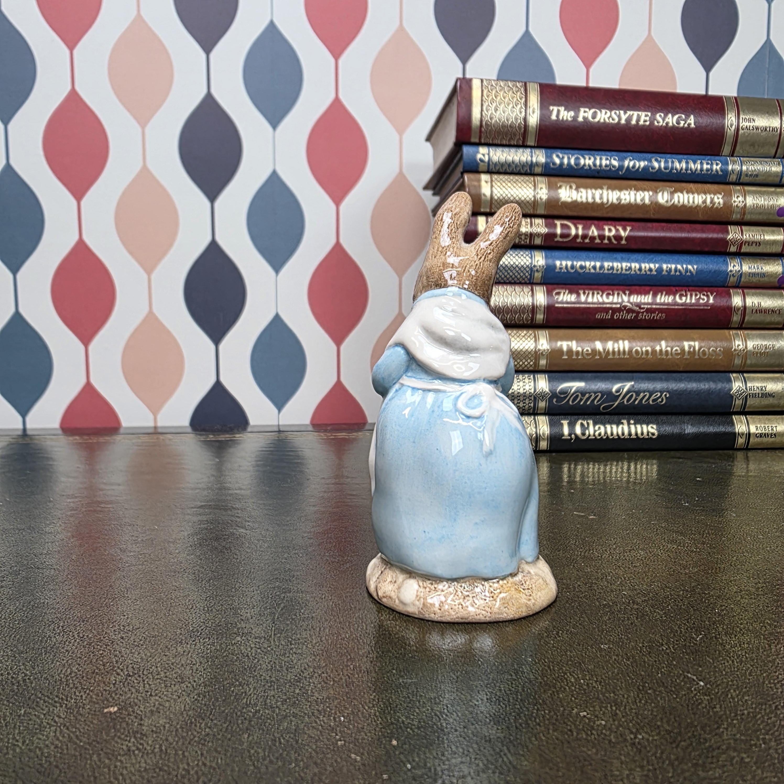 Royal Albert Beatrix Potter Mrs Rabbit Cooking Figurine English Ceramic Character Collectible Storybook Figure