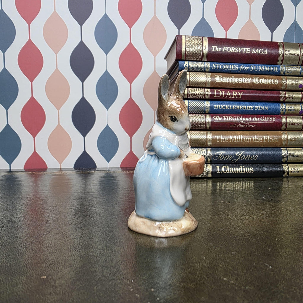 Royal Albert Beatrix Potter Mrs Rabbit Cooking Figurine English Ceramic Character Collectible Storybook Figure