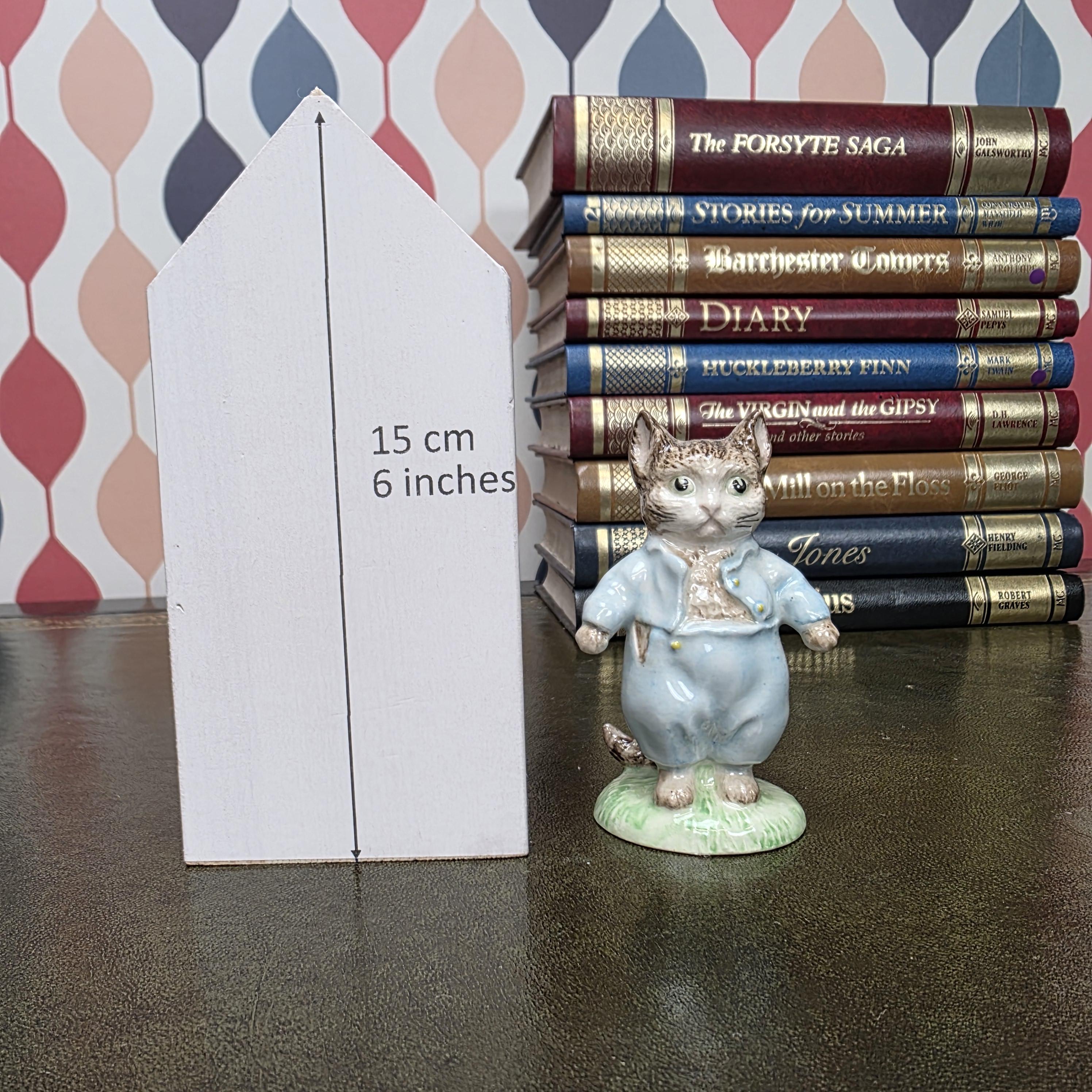 Royal Albert Tom Kitten Figurine Beatrix Potter Character Cat Collectible English Ceramic Storybook Figure