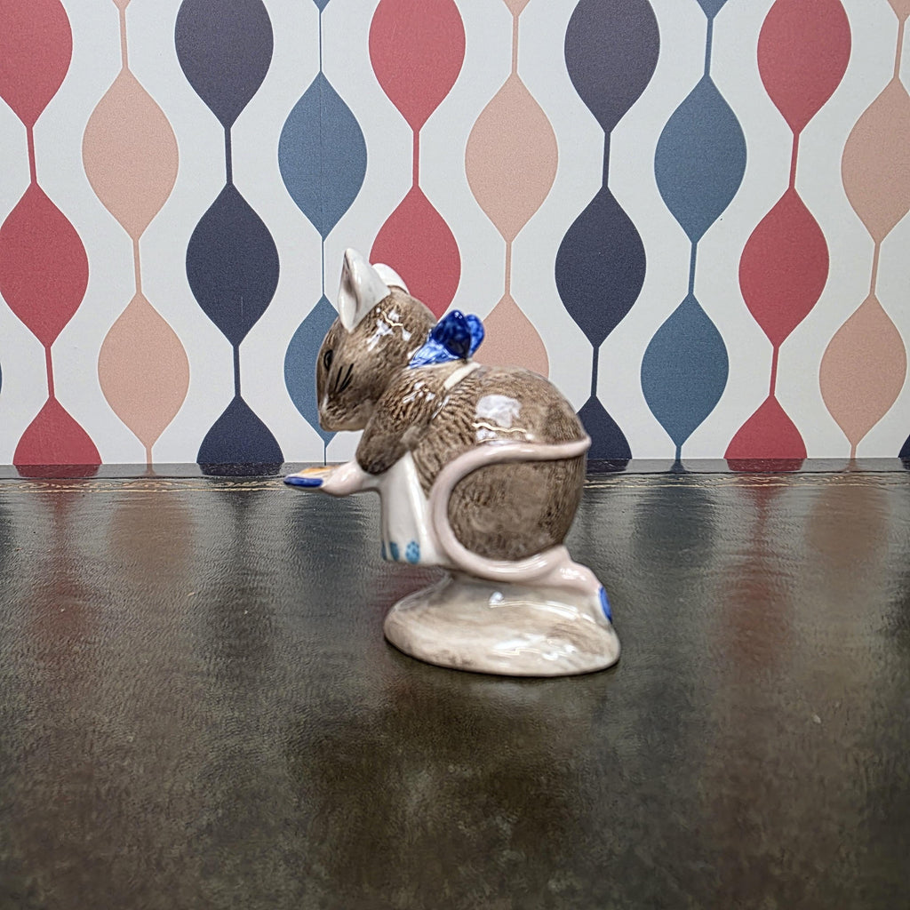 Royal Albert Appley Dapply Figurine Beatrix Potter Mouse Baking Character Collectible English Ceramic Figure