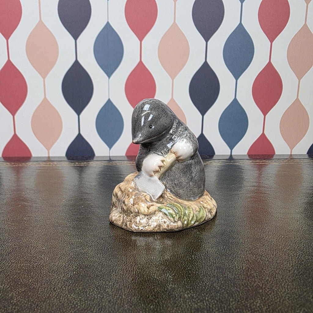 Royal Albert Diggory Diggory Delvet Figurine Beatrix Potter Mole Character Collectible English Ceramic Figure