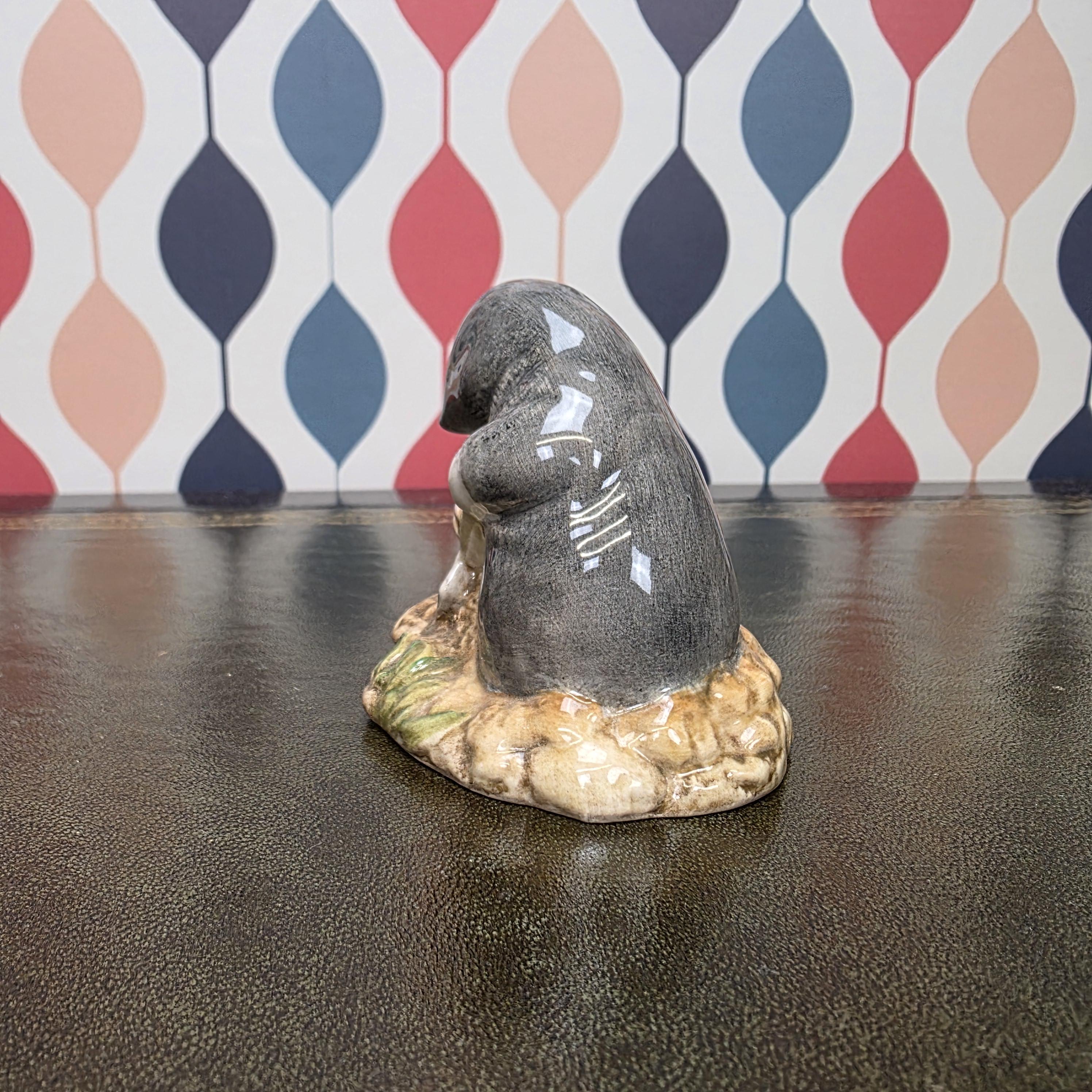 Royal Albert Diggory Diggory Delvet Figurine Beatrix Potter Mole Character Collectible English Ceramic Figure