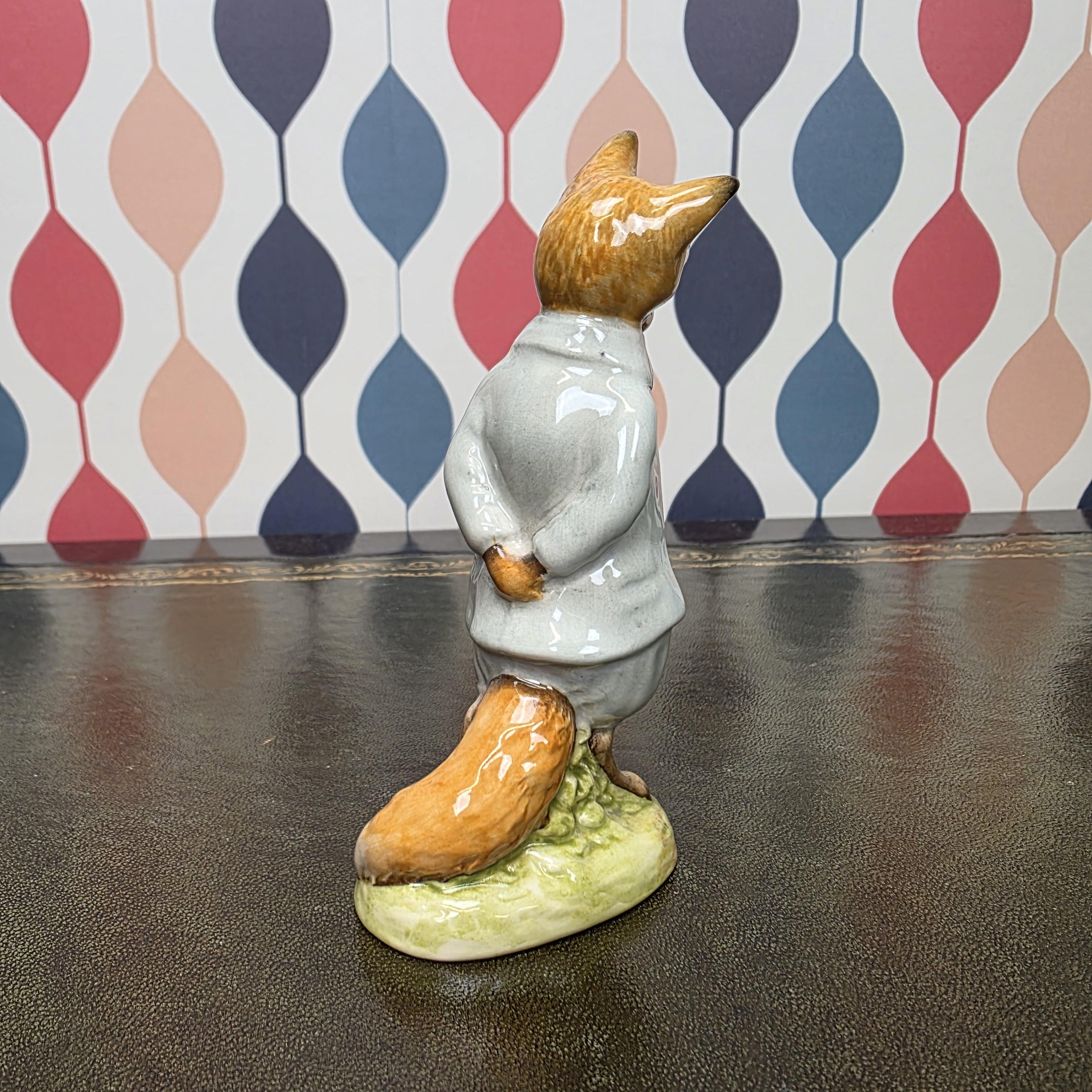 Royal Albert Foxy Whiskered Gentleman Figurine Beatrix Potter Fox Character Collectible English Ceramic Figure