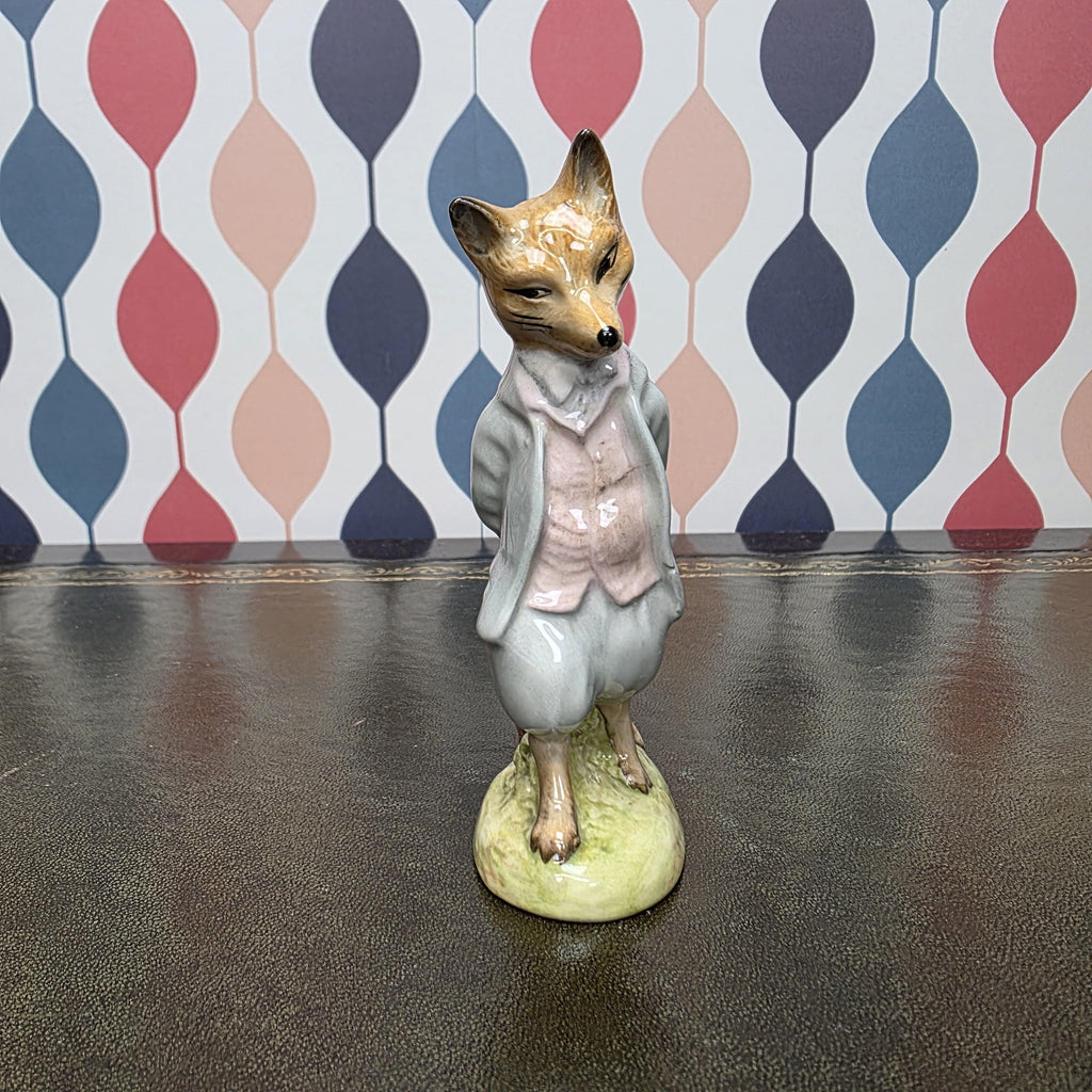 Royal Albert Foxy Whiskered Gentleman Figurine Beatrix Potter Fox Character Collectible English Ceramic Figure