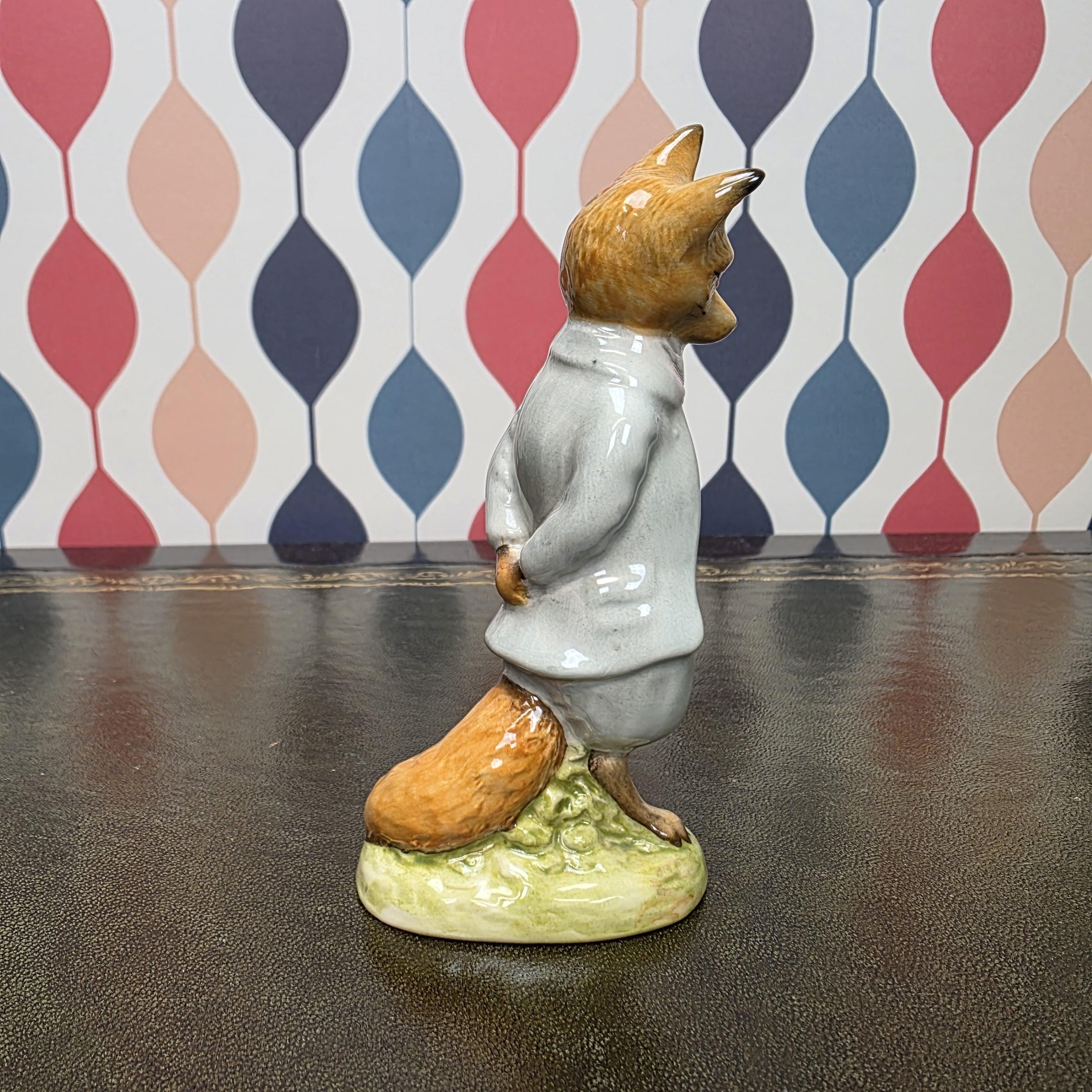 Royal Albert Foxy Whiskered Gentleman Figurine Beatrix Potter Fox Character Collectible English Ceramic Figure
