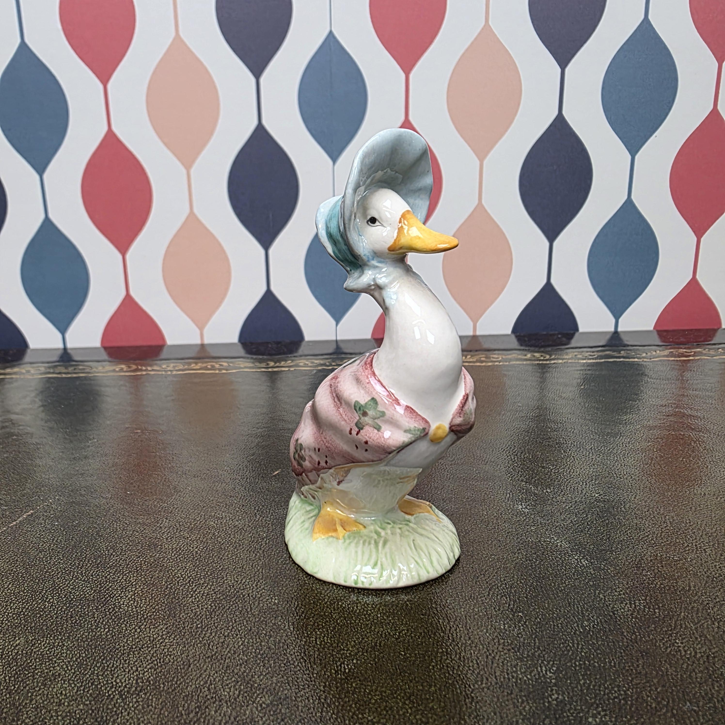 Royal Albert Jemima Puddleduck Figurine Beatrix Potter Duck Character Collectible English Ceramic Animal Figure