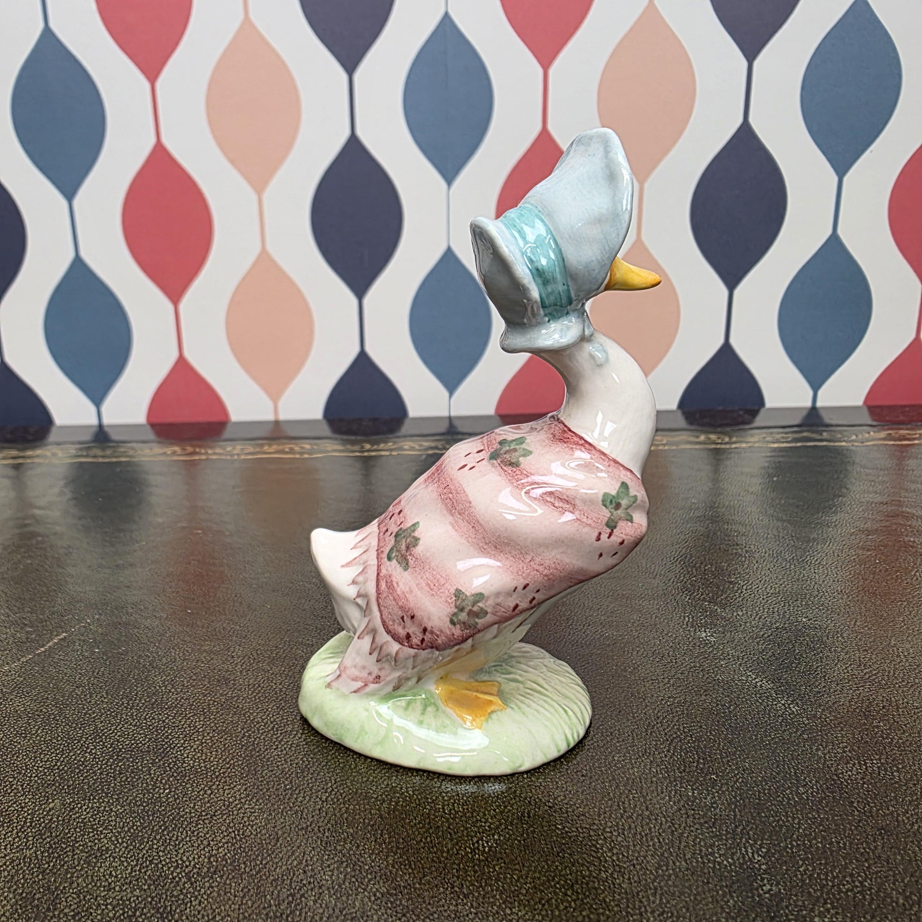 Royal Albert Jemima Puddleduck Figurine Beatrix Potter Duck Character Collectible English Ceramic Animal Figure