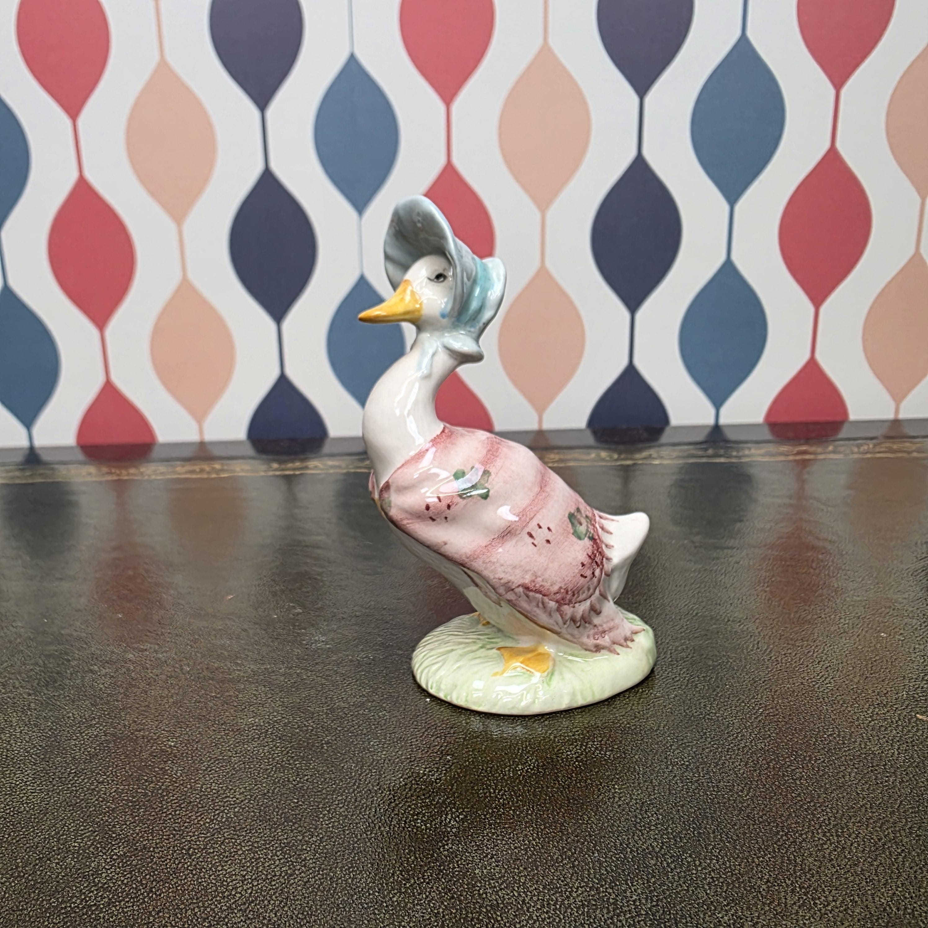 Royal Albert Jemima Puddleduck Figurine Beatrix Potter Duck Character Collectible English Ceramic Animal Figure
