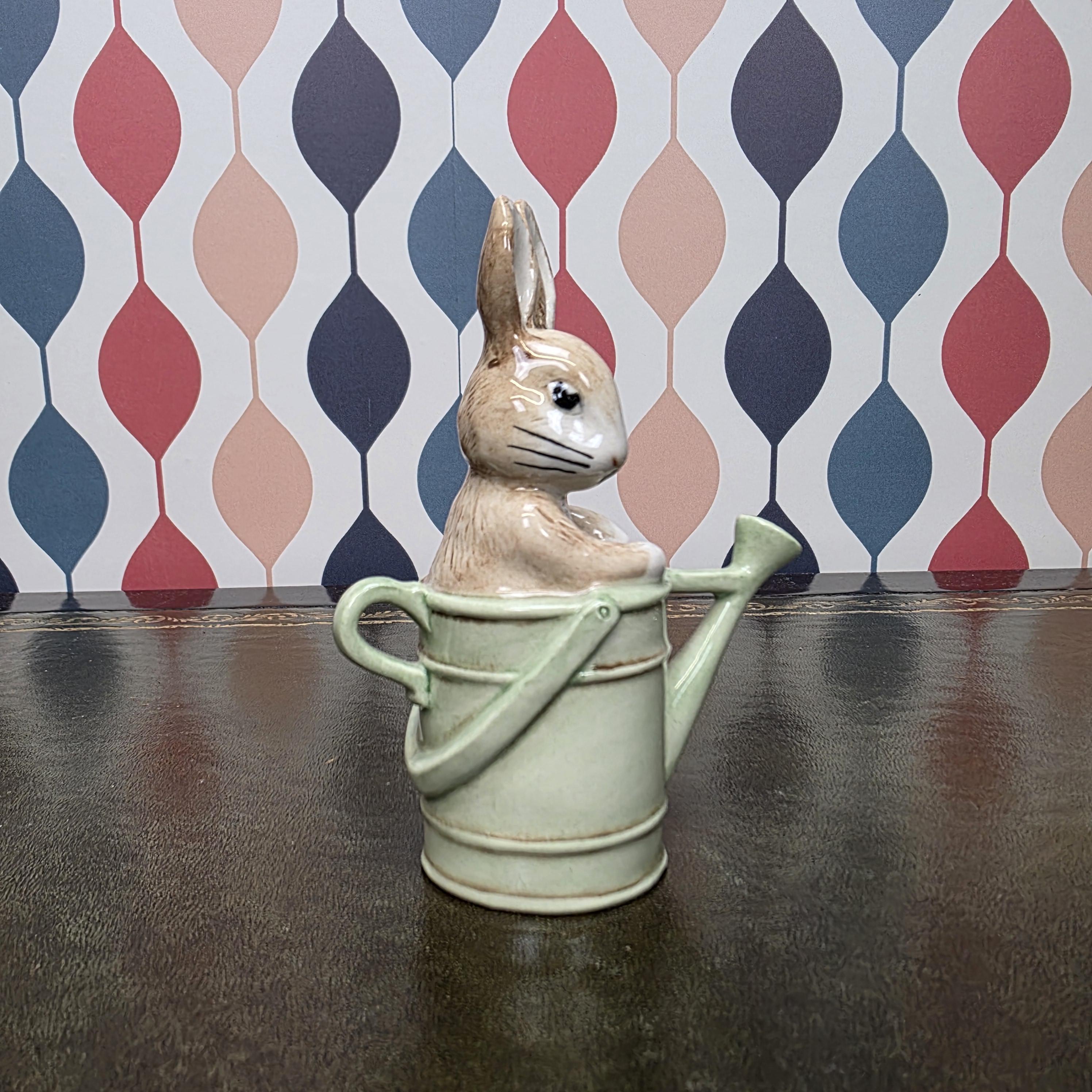 Beswick Peter in the Watering Can Figurine Beatrix Potter Peter Rabbit Collectible English Ceramic Garden