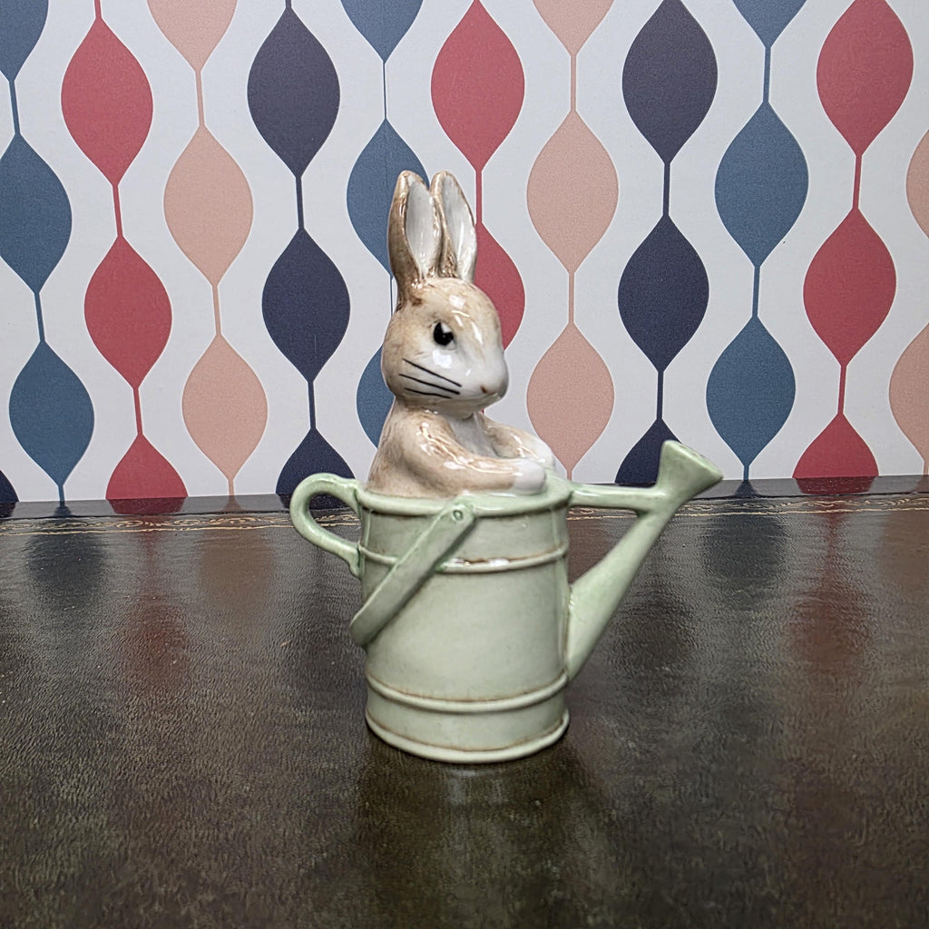 Beswick Peter in the Watering Can Figurine Beatrix Potter Peter Rabbit Collectible English Ceramic Garden