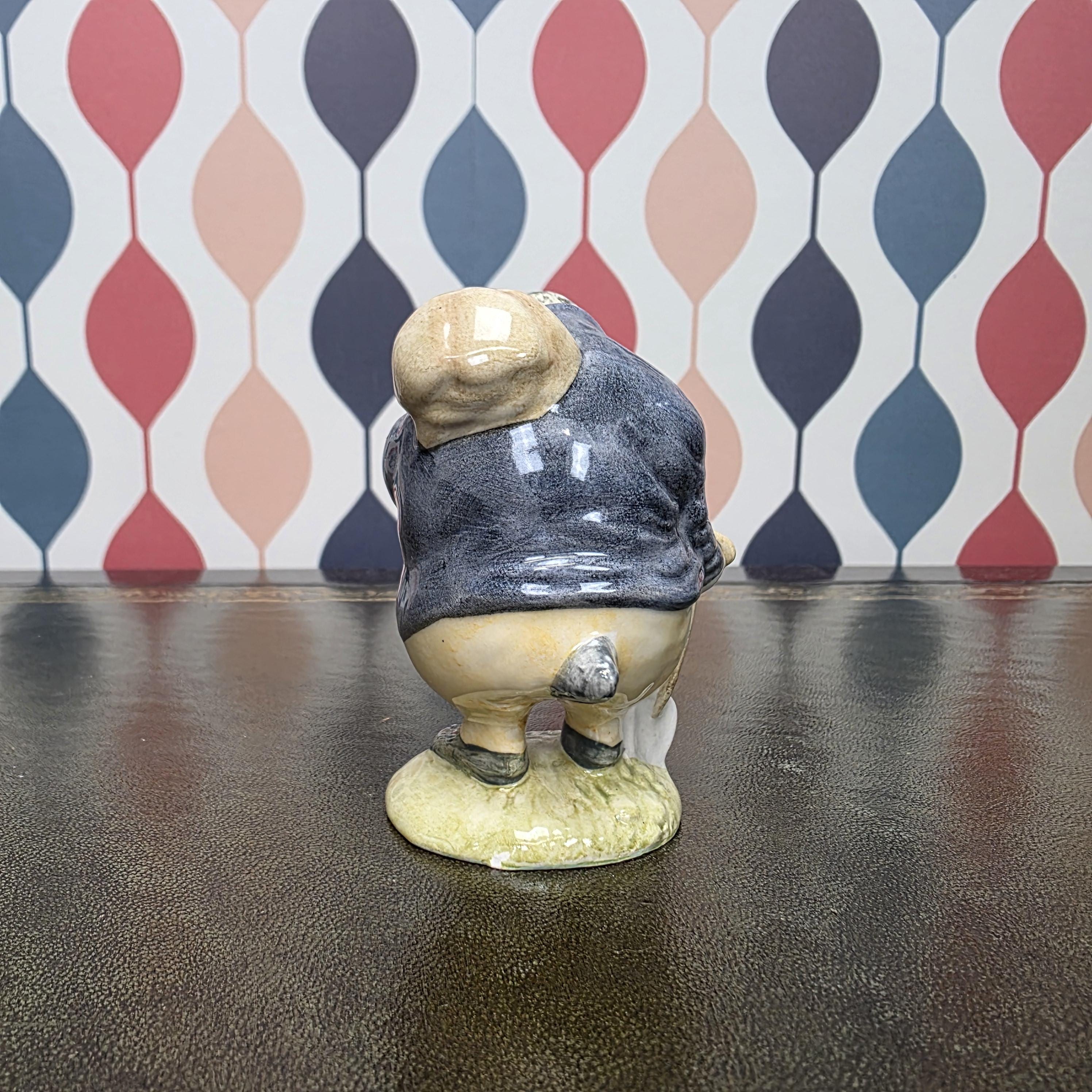 Royal Albert Tommy Brock Figurine Beatrix Potter Badger Character Collectible English Ceramic Storybook Figure