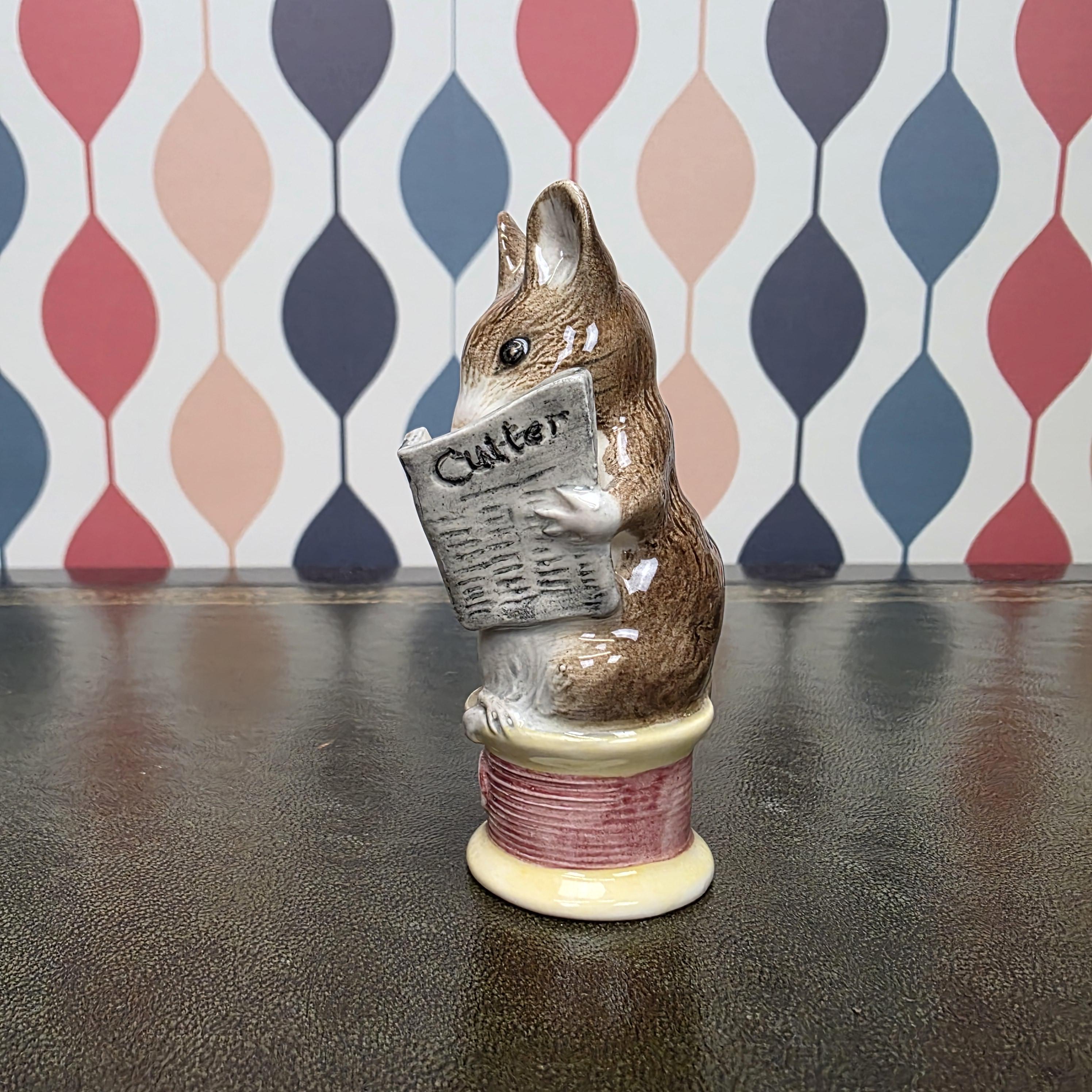 Royal Albert Beatrix Potter Tailor of Gloucester Mouse Figurine English Ceramic Storybook Character Collectible