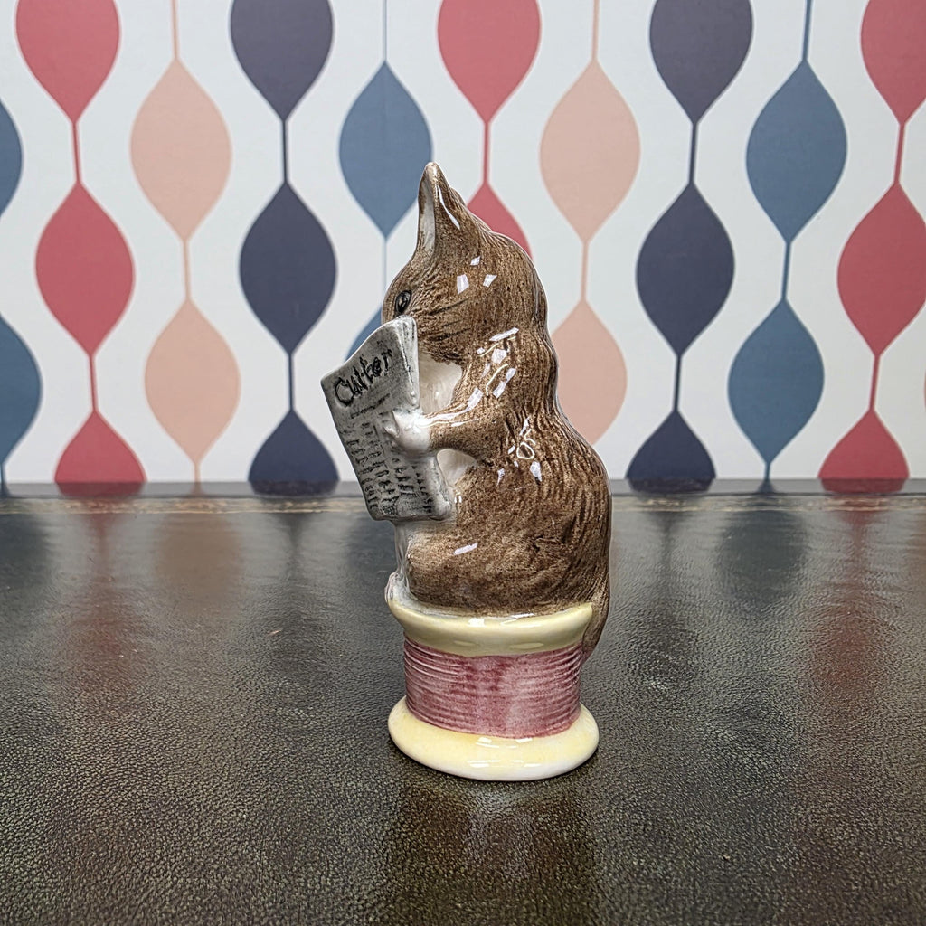 Royal Albert Beatrix Potter Tailor of Gloucester Mouse Figurine English Ceramic Storybook Character Collectible