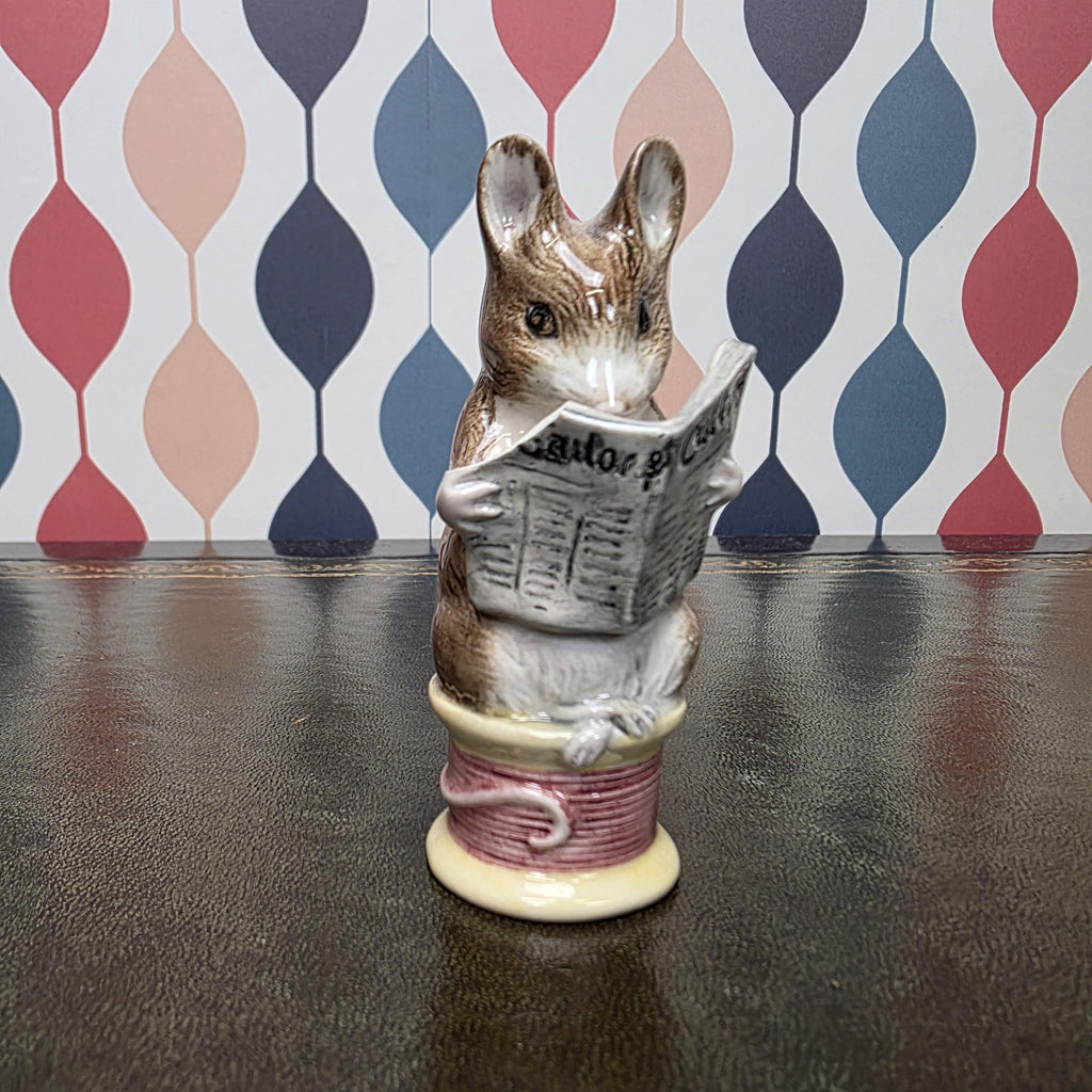 Royal Albert Beatrix Potter Tailor of Gloucester Mouse Figurine English Ceramic Storybook Character Collectible