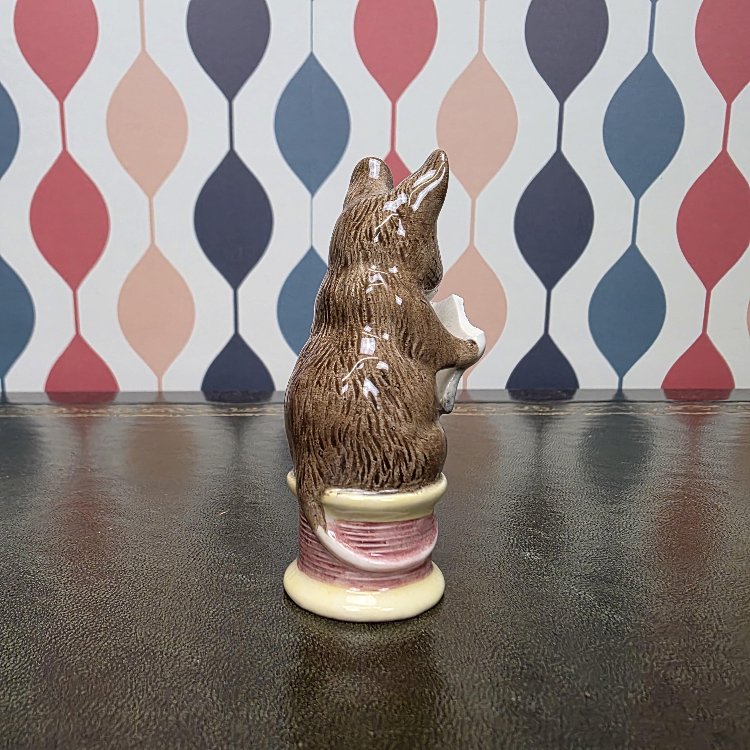 Royal Albert Beatrix Potter Tailor of Gloucester Mouse Figurine English Ceramic Storybook Character Collectible