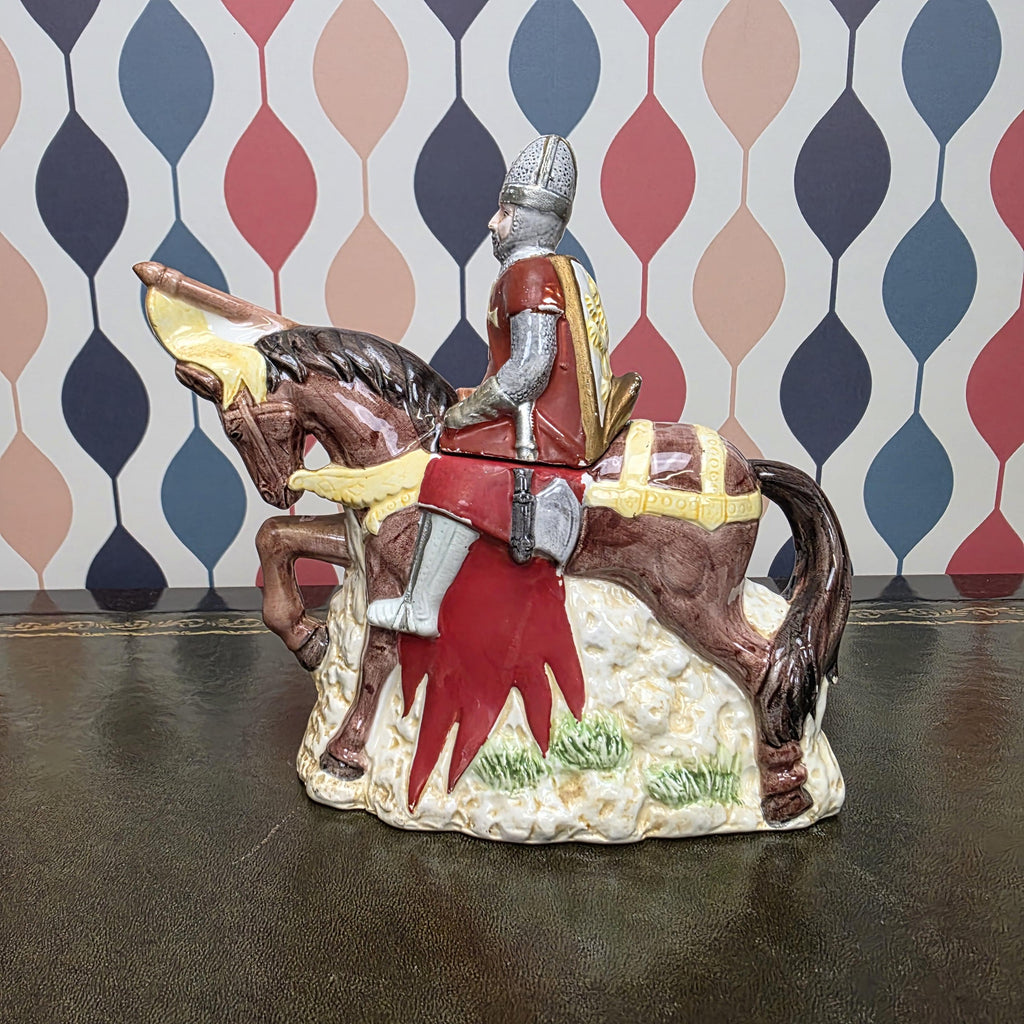 Vintage Knight Teapot Medieval Horse Rider Ceramic Collectible Novelty Kitchen Decor The Leonardo Collection