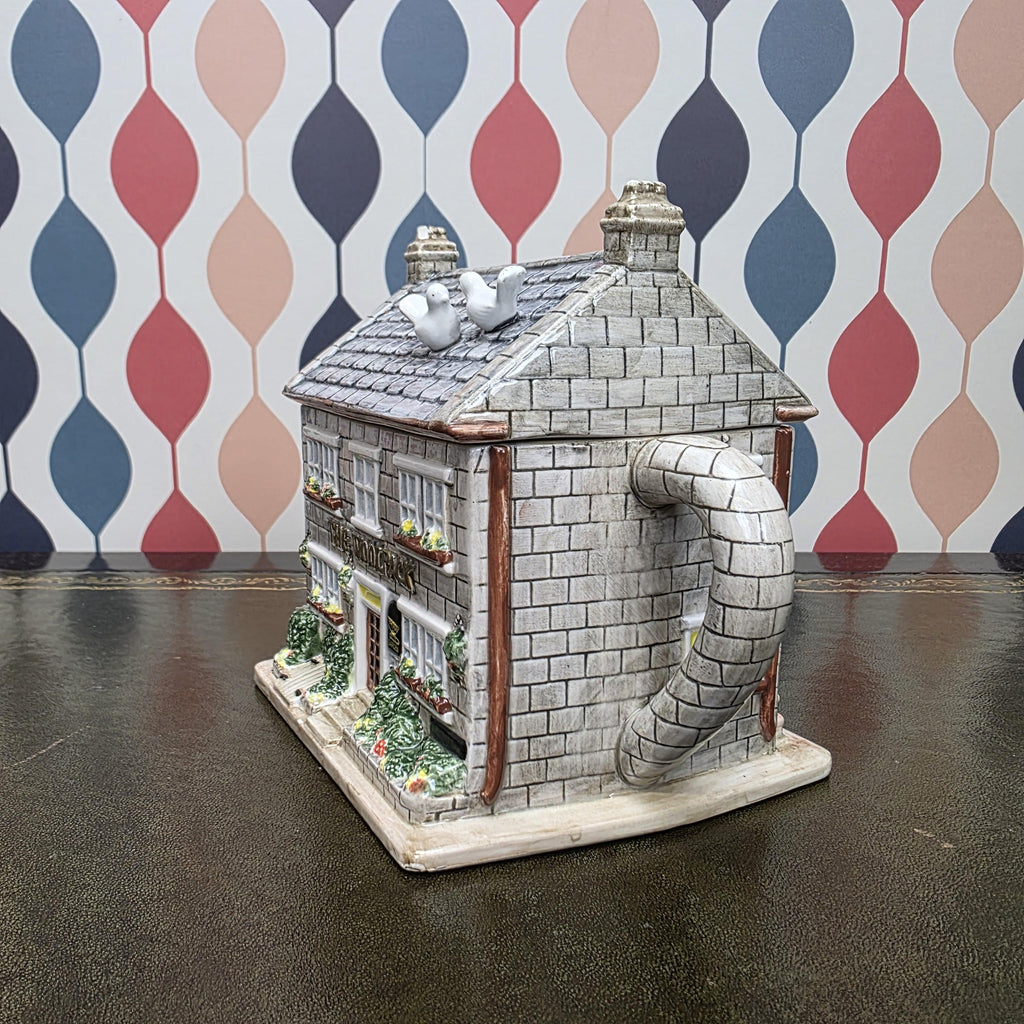 Vintage Emmerdale Woolpack Teapot TV Series Collectible Ceramic Pub House Novelty Memorabilia Kitchen Decor