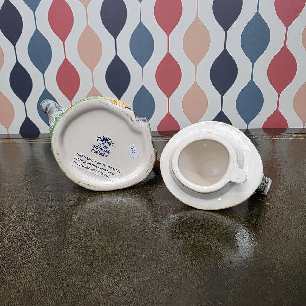 Vintage Cottage House Teapot Leonardo Collection Ceramic Novelty Village Teapot Collectible Kitchen Decor