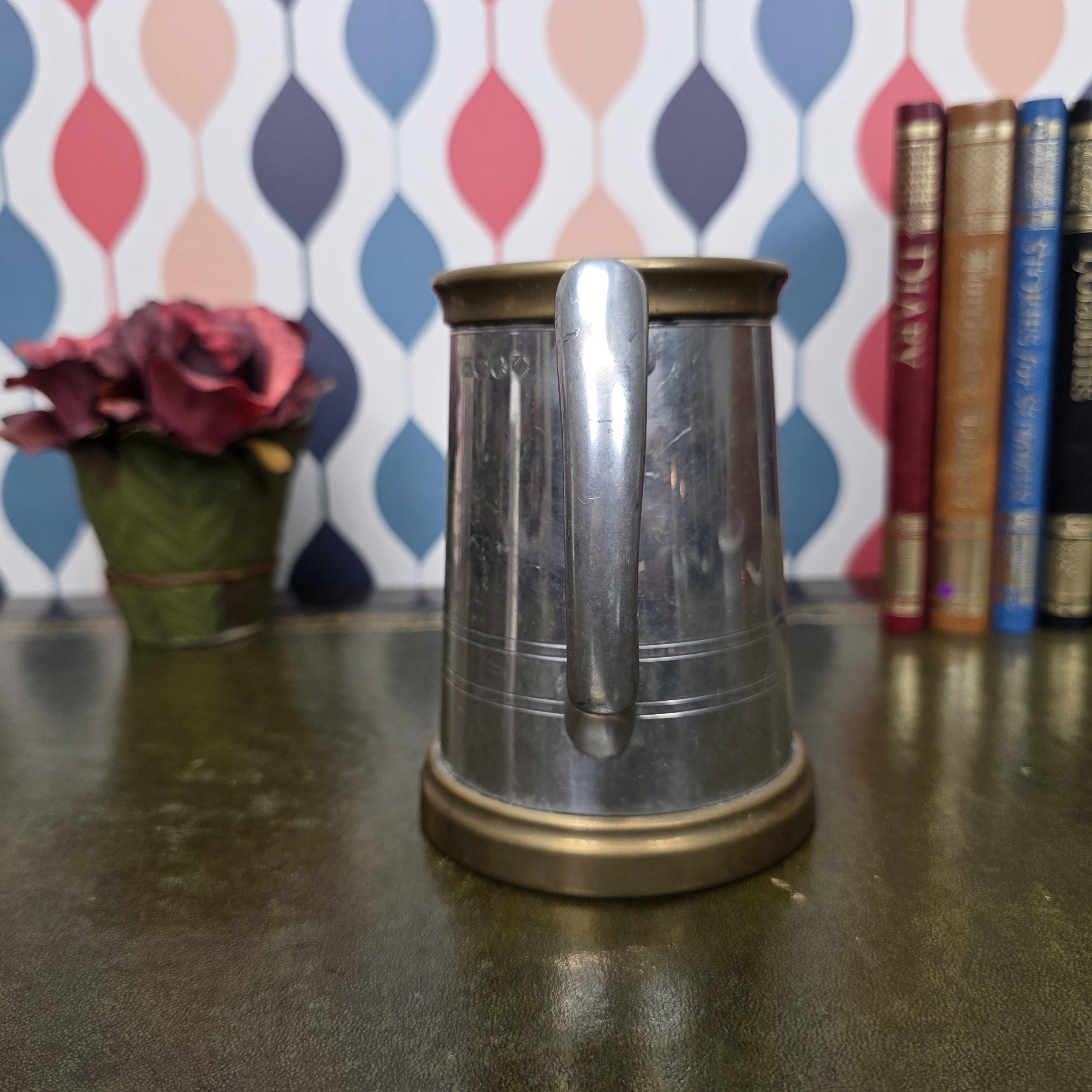 Vintage English Pewter Tankard Mug Engraved Still Sporty At Forty 2002 Gift Barware Collectible