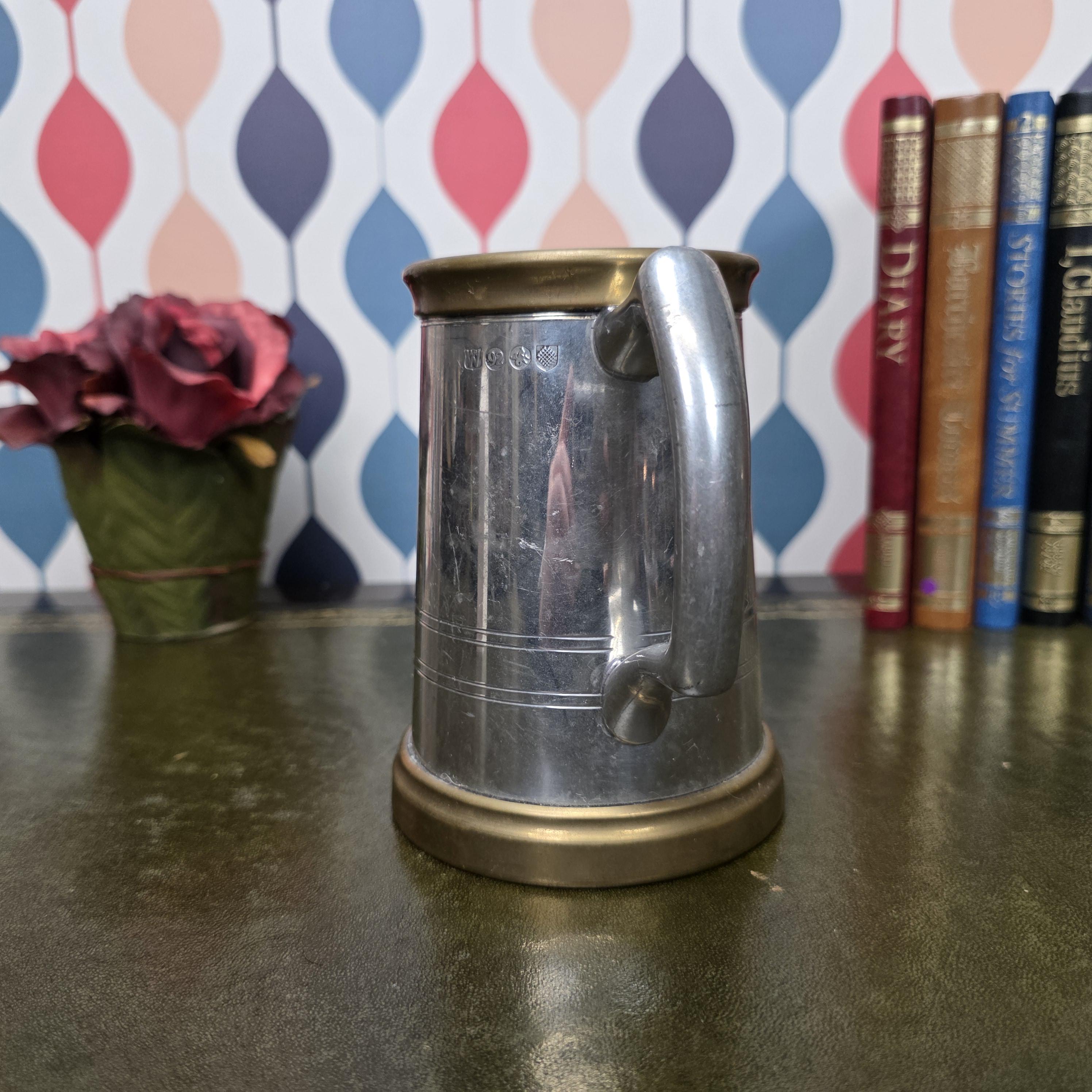 Vintage English Pewter Tankard Mug Engraved Still Sporty At Forty 2002 Gift Barware Collectible
