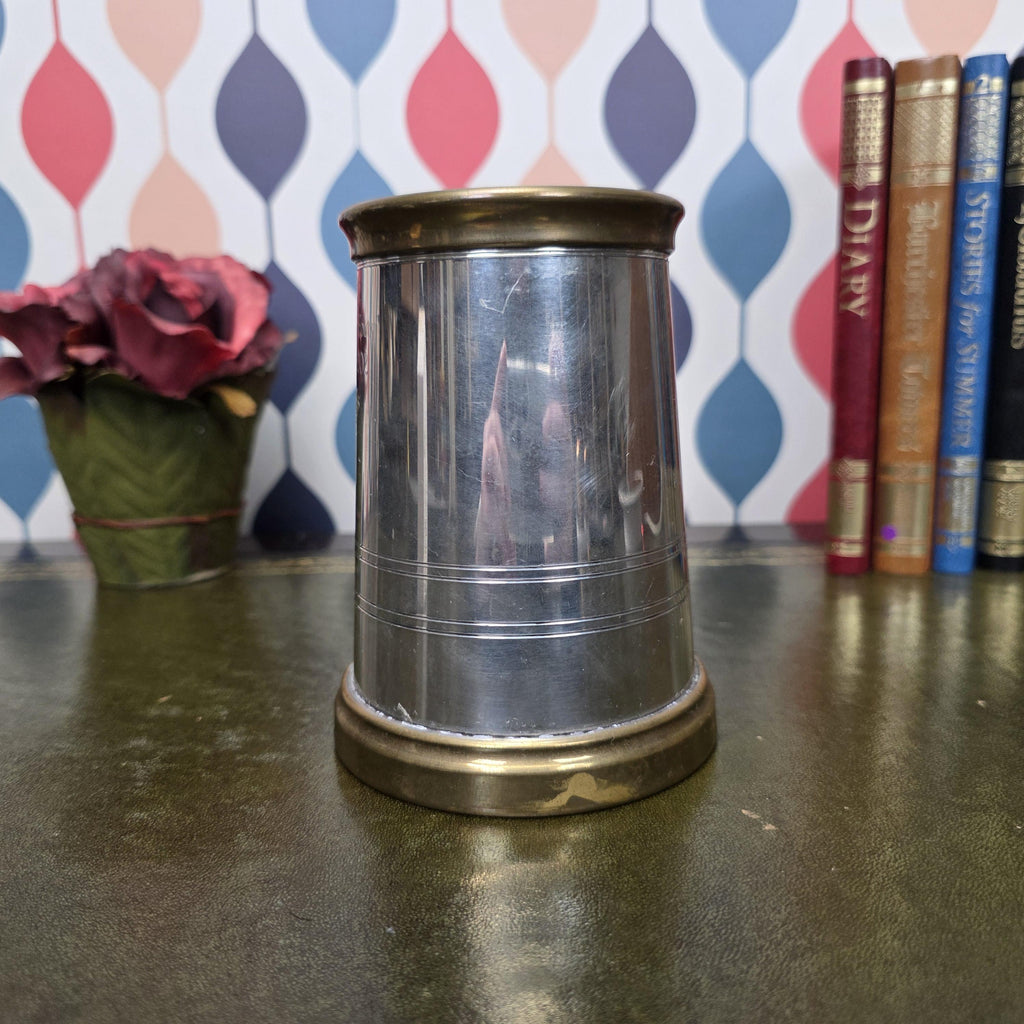 Vintage English Pewter Tankard Mug Engraved Still Sporty At Forty 2002 Gift Barware Collectible