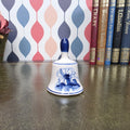 Vintage Delft Blue Bell Hand Painted Ceramic Mini Bell Holland Souvenir Windmill Decor Collectible