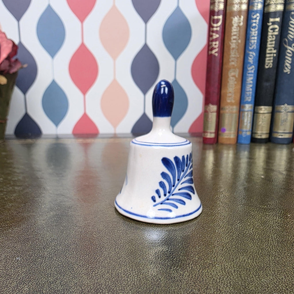 Vintage Delft Blue Bell Hand Painted Ceramic Mini Bell Holland Souvenir Windmill Decor Collectible