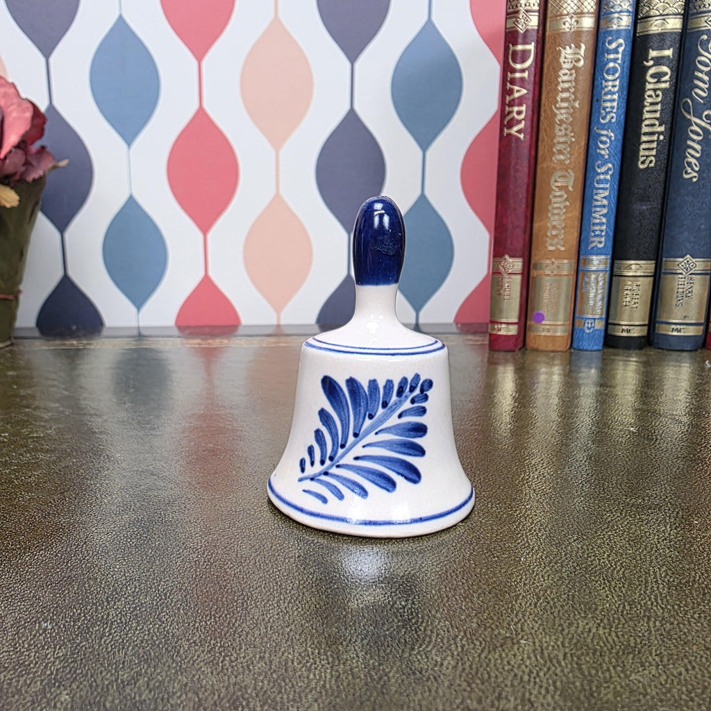Vintage Delft Blue Bell Hand Painted Ceramic Mini Bell Holland Souvenir Windmill Decor Collectible