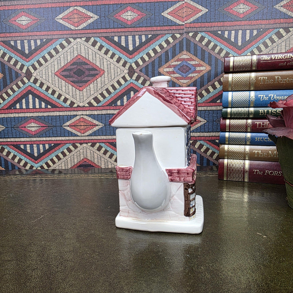 House Shaped Teapot Chocolate Shop Ceramic Teapot Vintage Cottage Decor Collectible Novelty Kitchen Piece