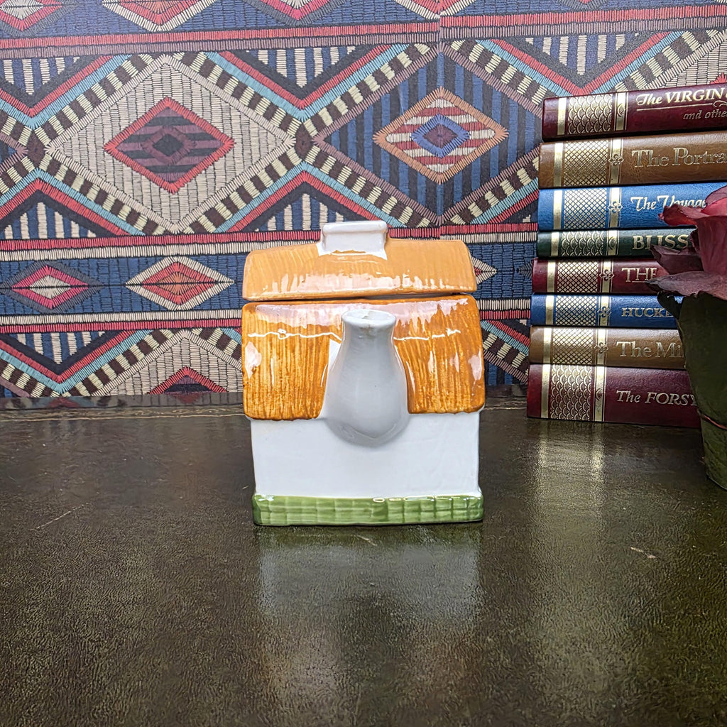 House Shape Ceramic Teapot Vintage Taiwan Cottage Style Novelty Kitchen Collectible Farmhouse Decor
