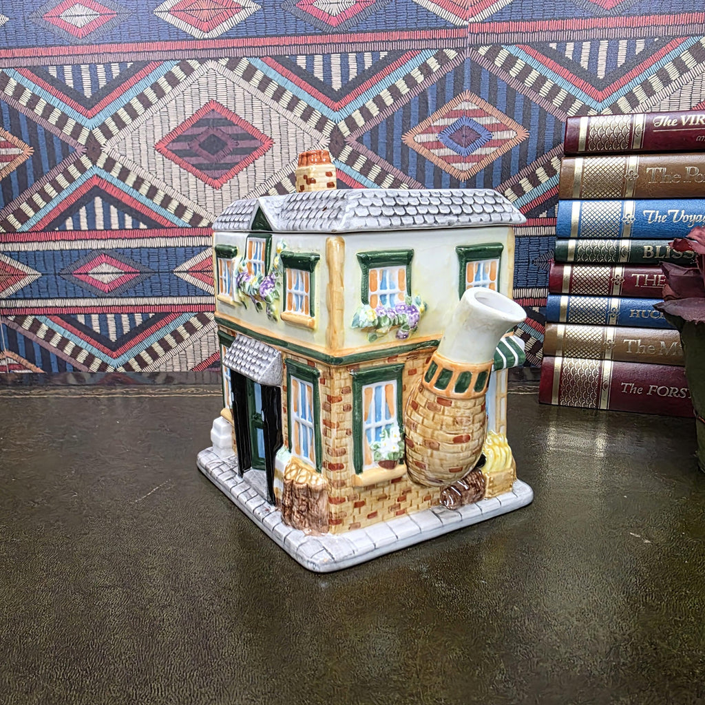 Vintage Ceramic Teapot House Greengrocer Leonardo Collection Decorative Cottage Teapot Collectible Kitchen Decor