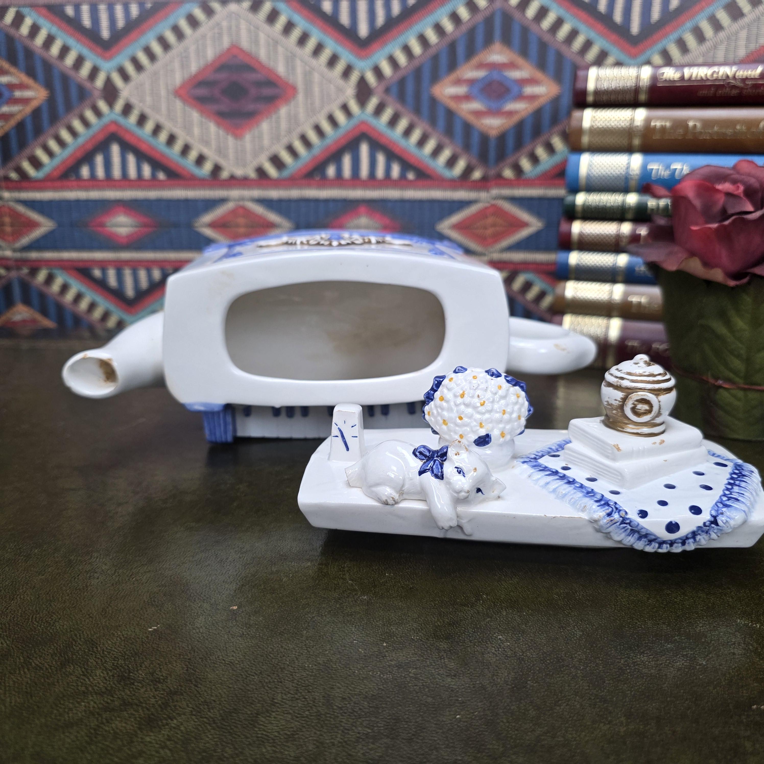 Vintage Ceramic Piano Manor House The Village Collectables Western House Gifts Decorative Teapot Ornament