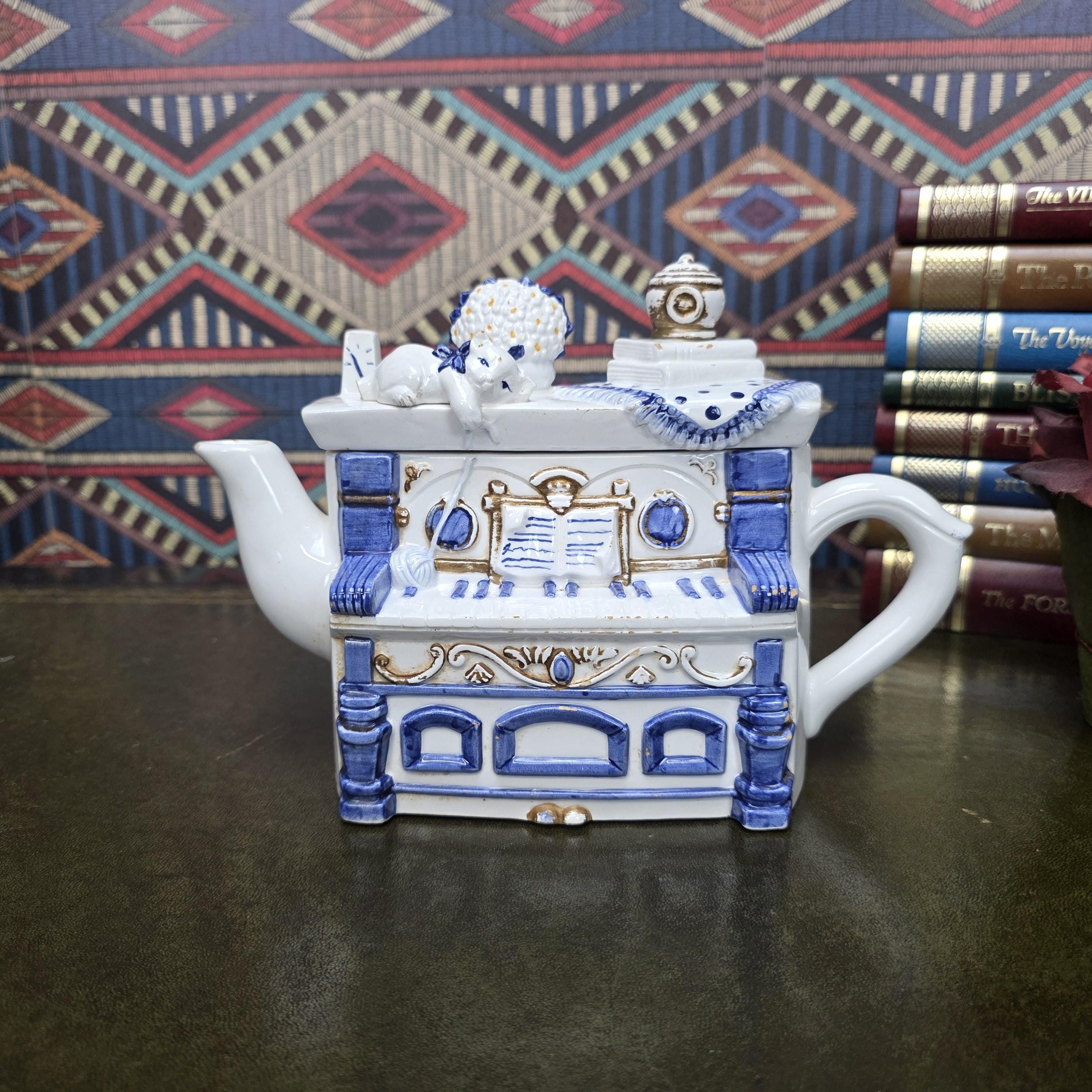 Vintage Ceramic Piano Manor House The Village Collectables Western House Gifts Decorative Teapot Ornament