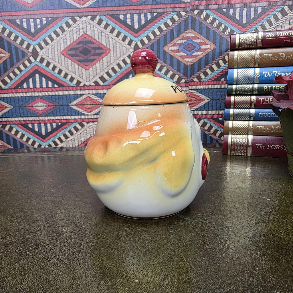 Vintage Pig Face Pork Dripping Jar Ceramic Storage Pot Kitchen Canister Novelty Farmhouse Decor