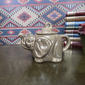 Vintage Ceramic Elephant Teapot Grey Animal Figurine Safari Decor Collectible Pottery Piece