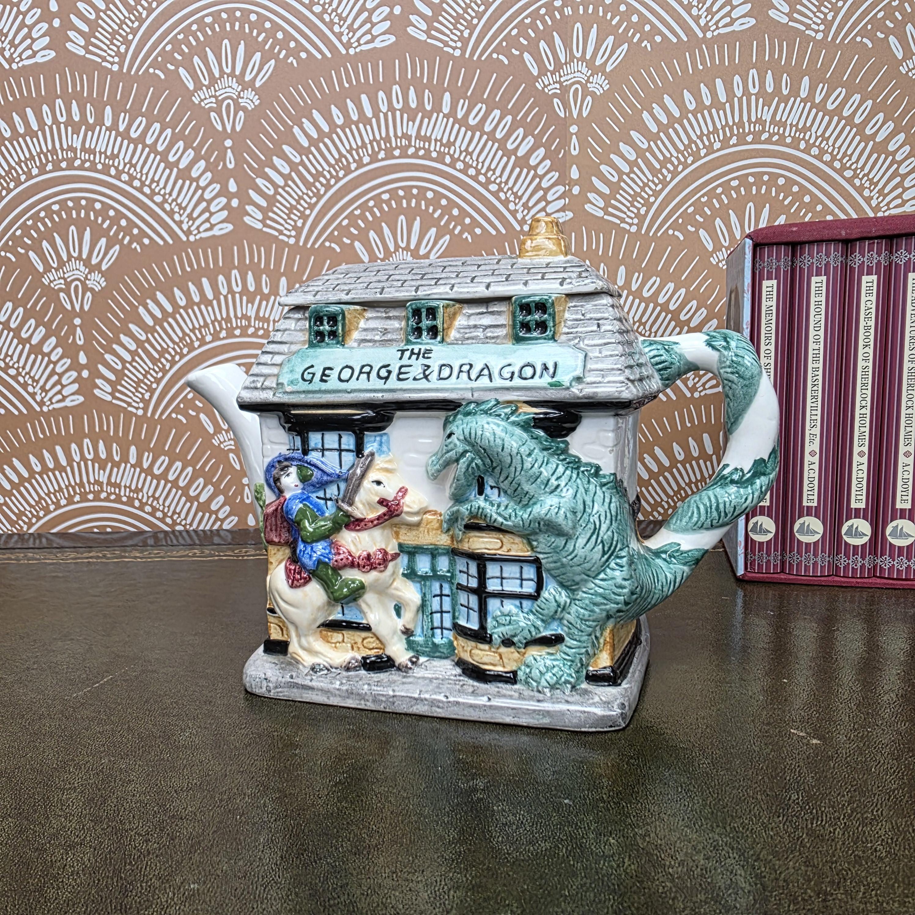 Vintage Black Cat Teapot Ceramic Figural Cat Coffee Pot Halloween Gothic Kitchen Decor Collectible