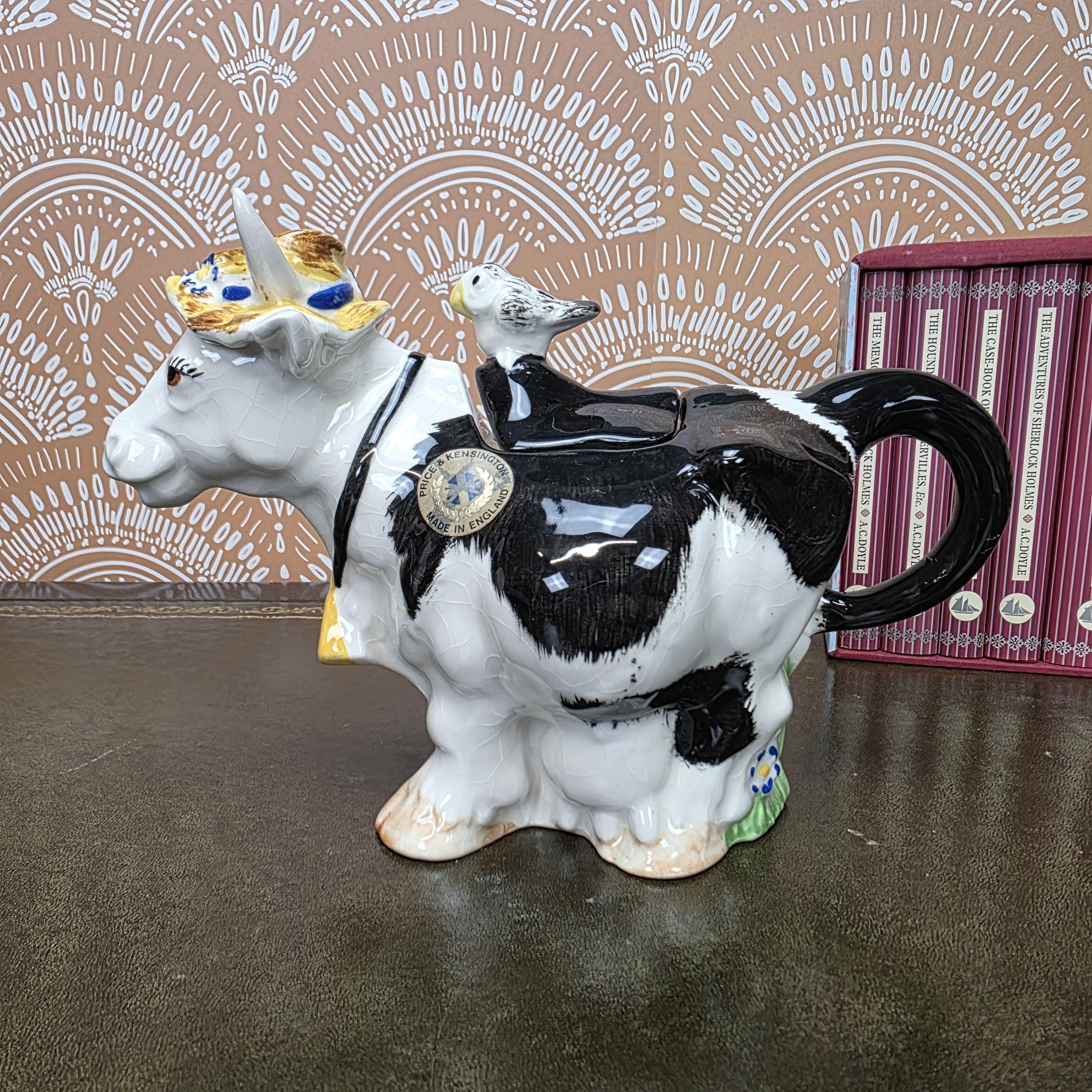 Price Kensington Cow Teapot Vintage English Ceramic Novelty Farmhouse Teapot Collectors Kitchen Decor