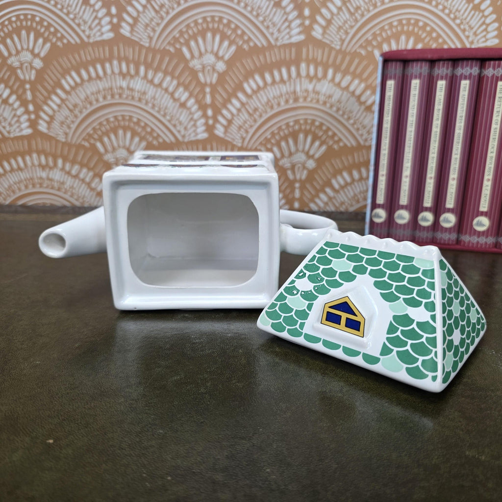 Wade England China Shop Cottage Teapot English Life Series Hand Painted Ceramic Collectors Piece