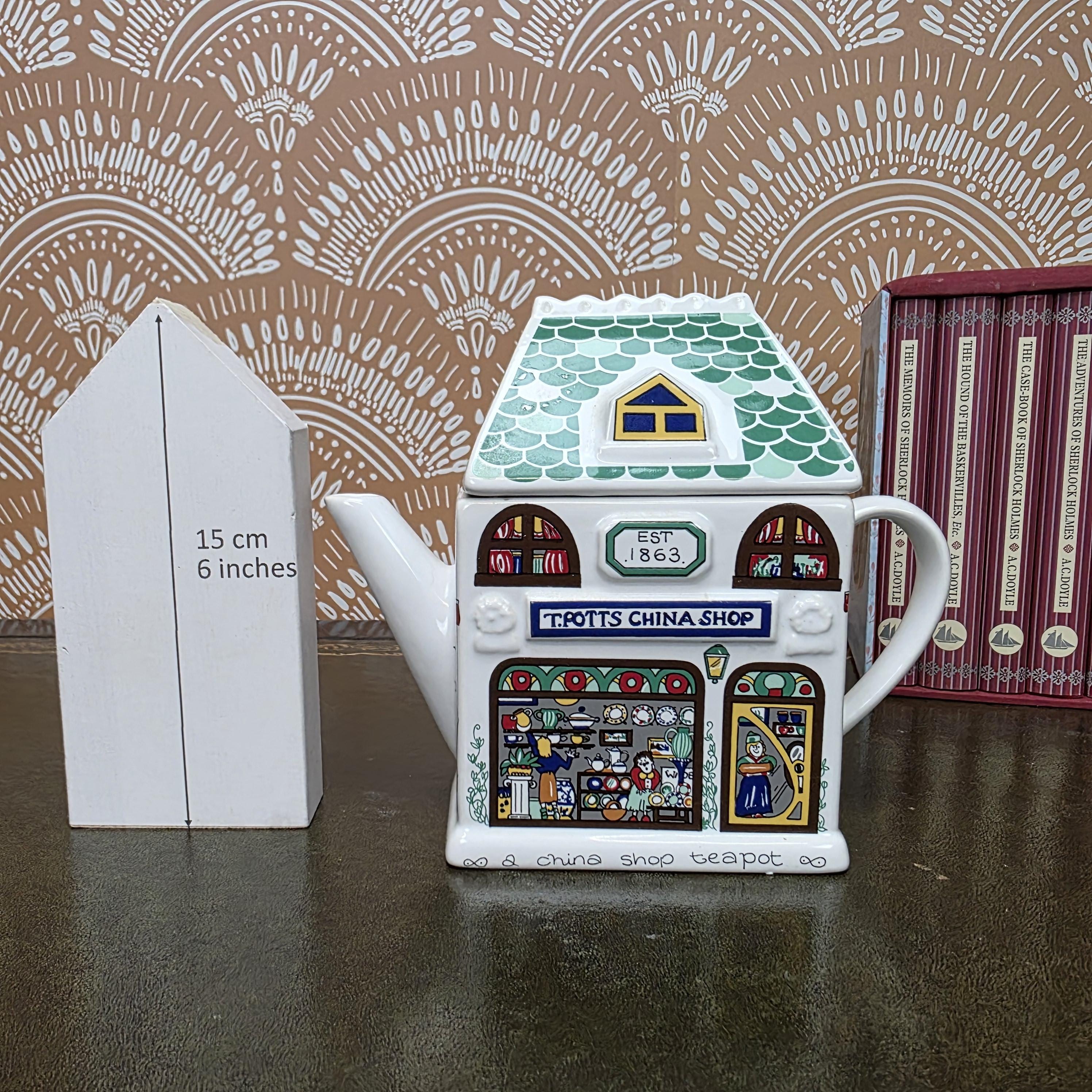 Wade England China Shop Cottage Teapot English Life Series Hand Painted Ceramic Collectors Piece