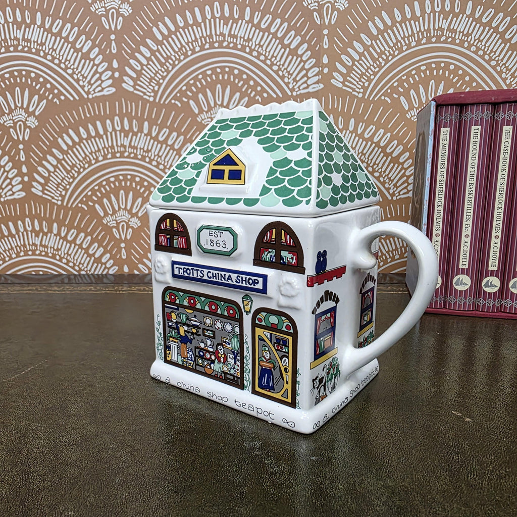 Wade England China Shop Cottage Teapot English Life Series Hand Painted Ceramic Collectors Piece