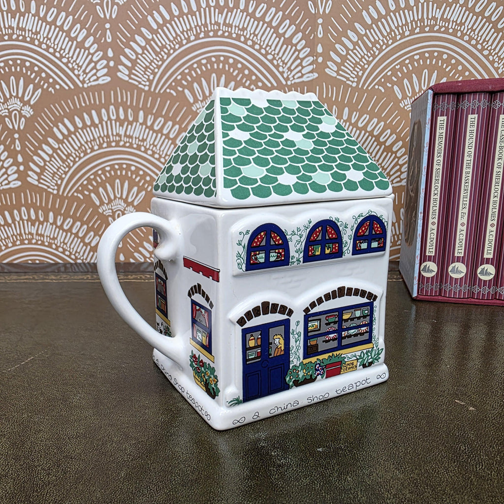Wade England China Shop Cottage Teapot English Life Series Hand Painted Ceramic Collectors Piece