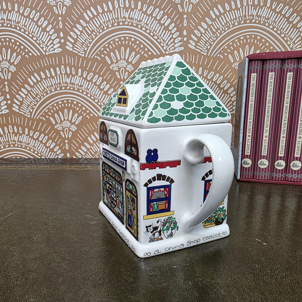 Wade England China Shop Cottage Teapot English Life Series Hand Painted Ceramic Collectors Piece