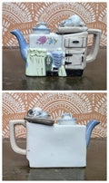 Ceramic Teapot Miniature Kitchen Design Collectors Piece Novelty Pottery Sewing Machine Cottage Corn Variants
