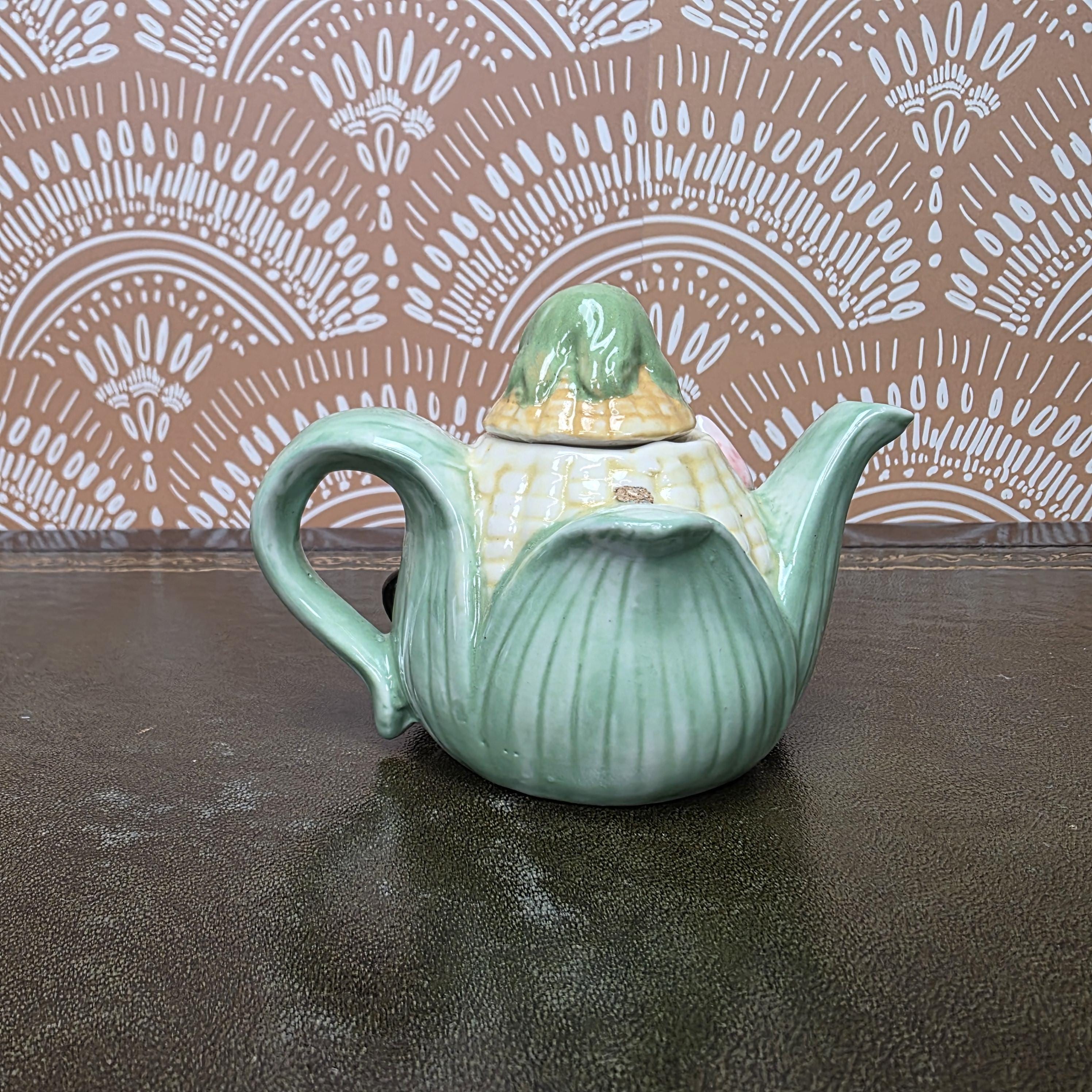 Ceramic Teapot Miniature Kitchen Design Collectors Piece Novelty Pottery Sewing Machine Cottage Corn Variants