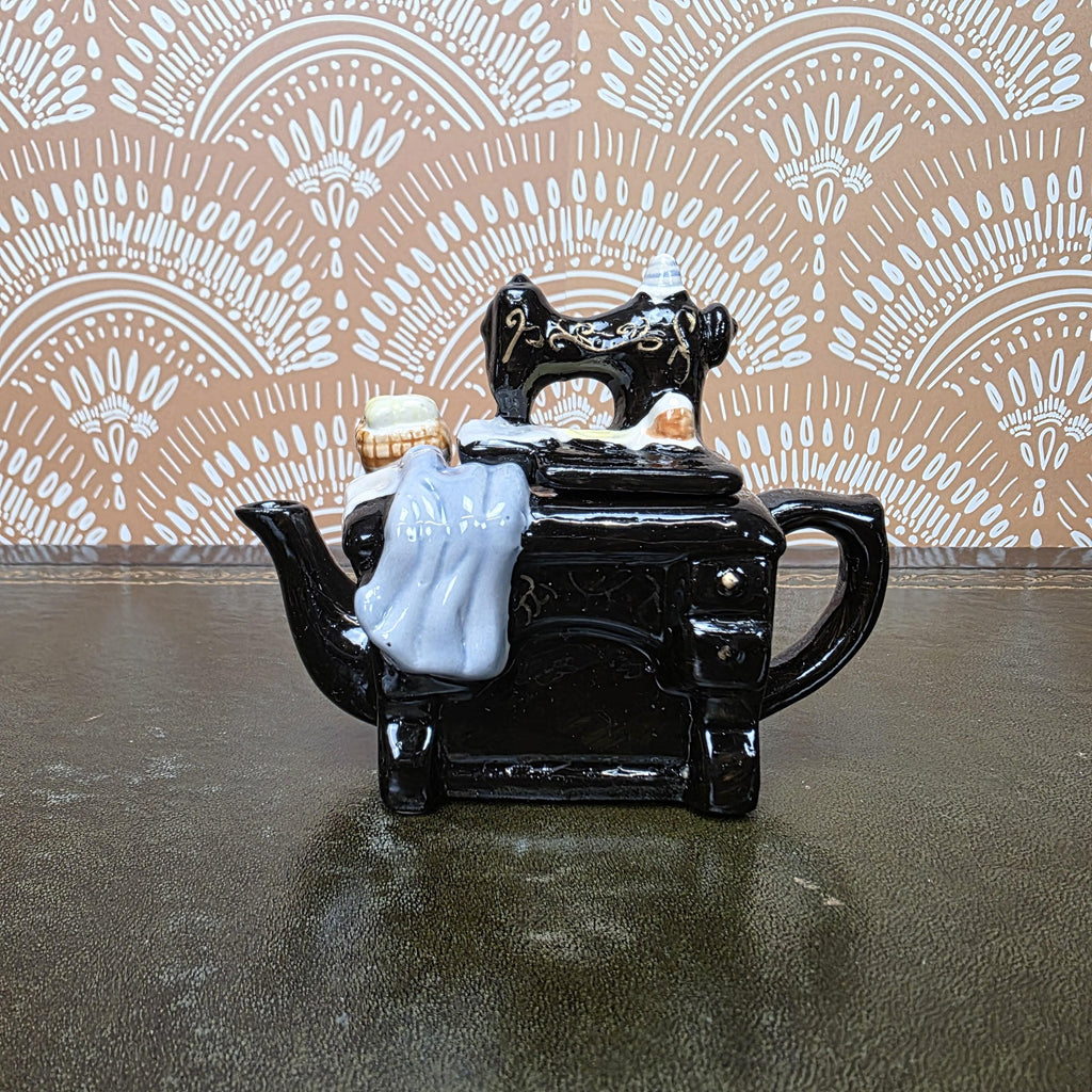 Ceramic Teapot Miniature Kitchen Design Collectors Piece Novelty Pottery Sewing Machine Cottage Corn Variants